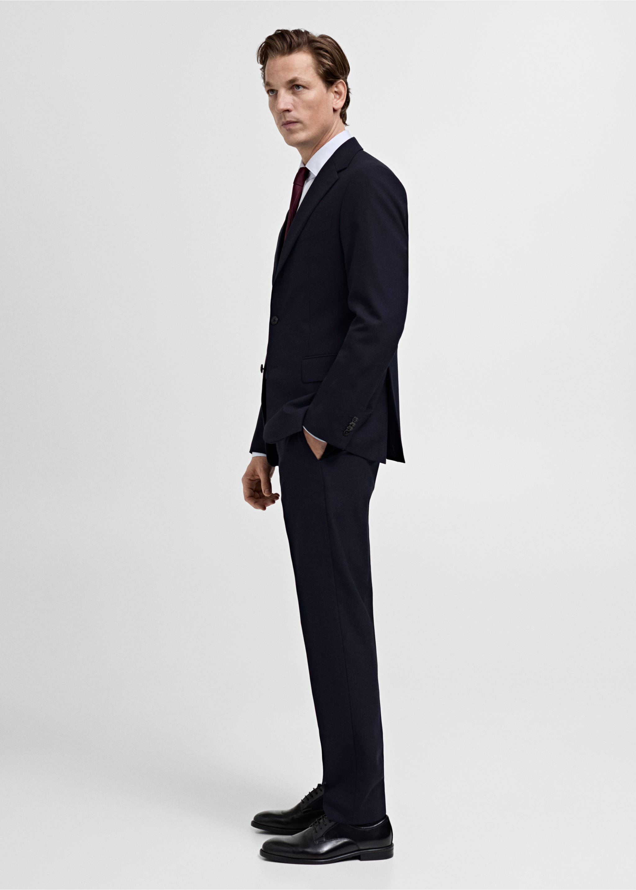 Turin 100% wool suit jacket - Details of the article 2, Dark Navy. Ref: 87080613-00.