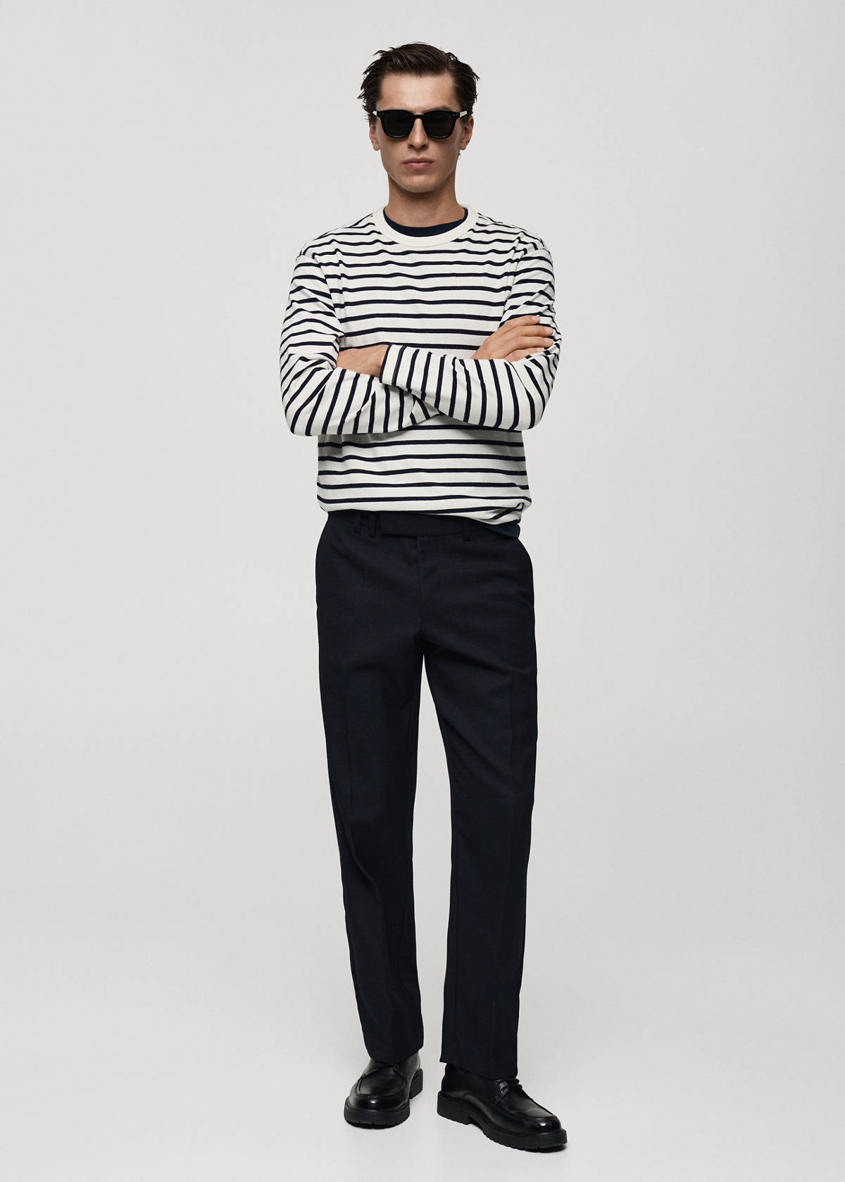 Striped 100% cotton t-shirt