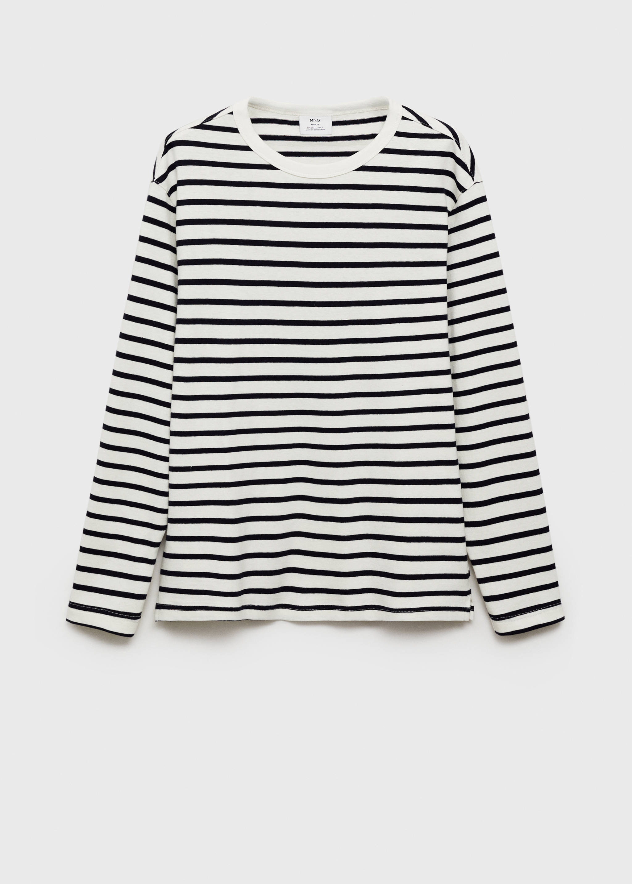 Striped 100% cotton t-shirt - Article without model