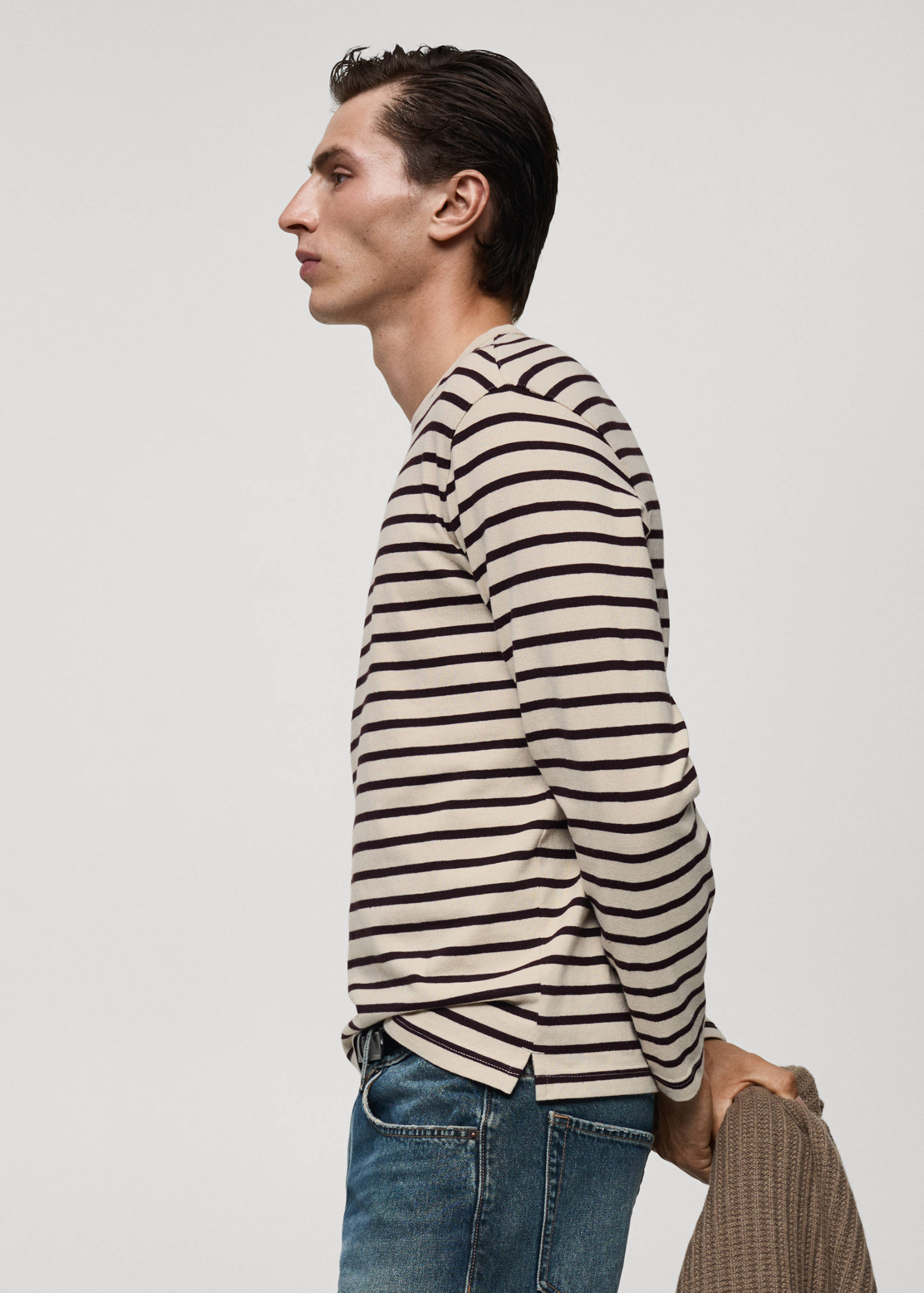 Striped 100% cotton t-shirt - Details of the article 2
