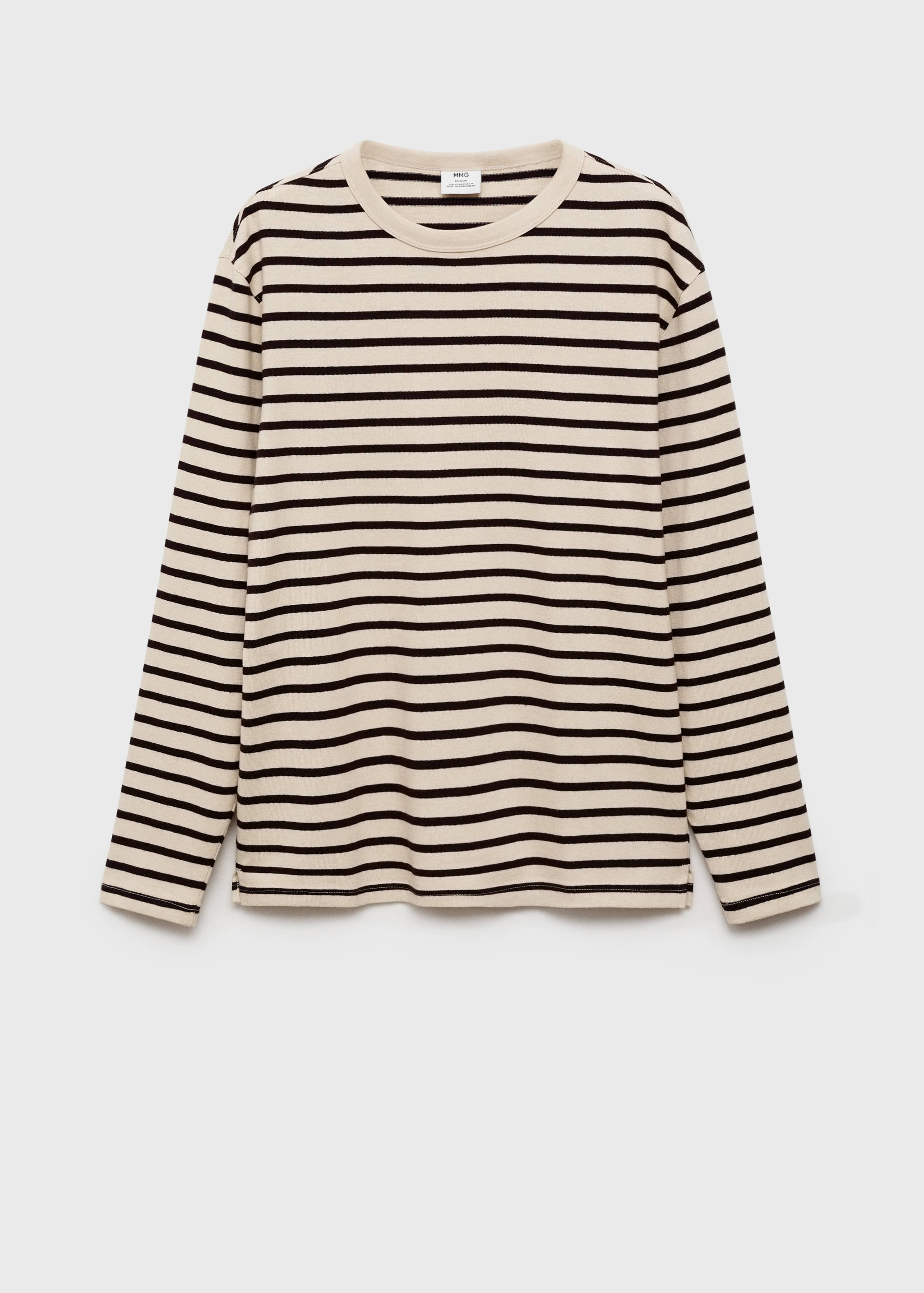 Striped 100% cotton t-shirt - Article without model