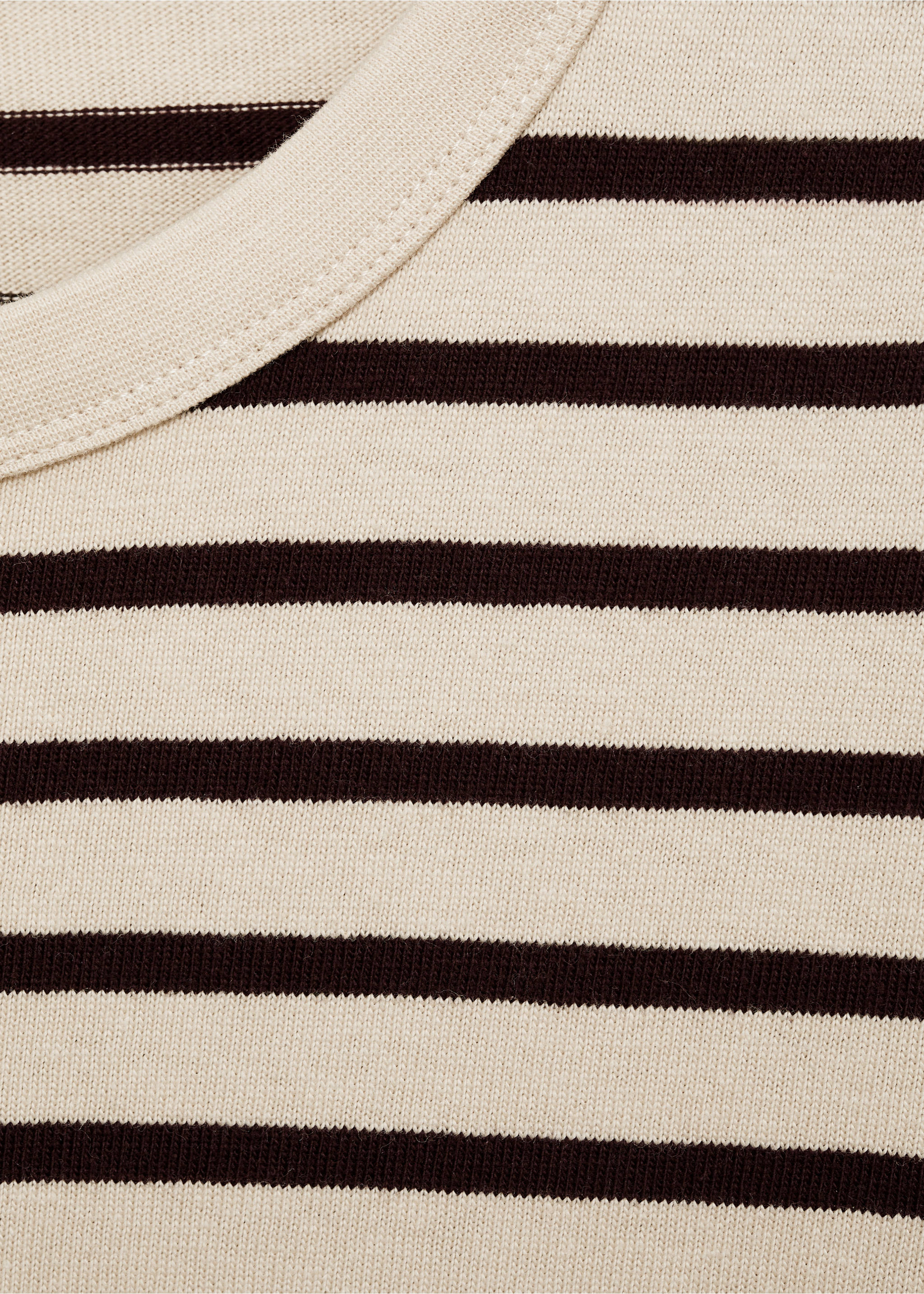Striped 100% cotton t-shirt - Details of the article 8, Burgundy. Ref: 87080614-00.
