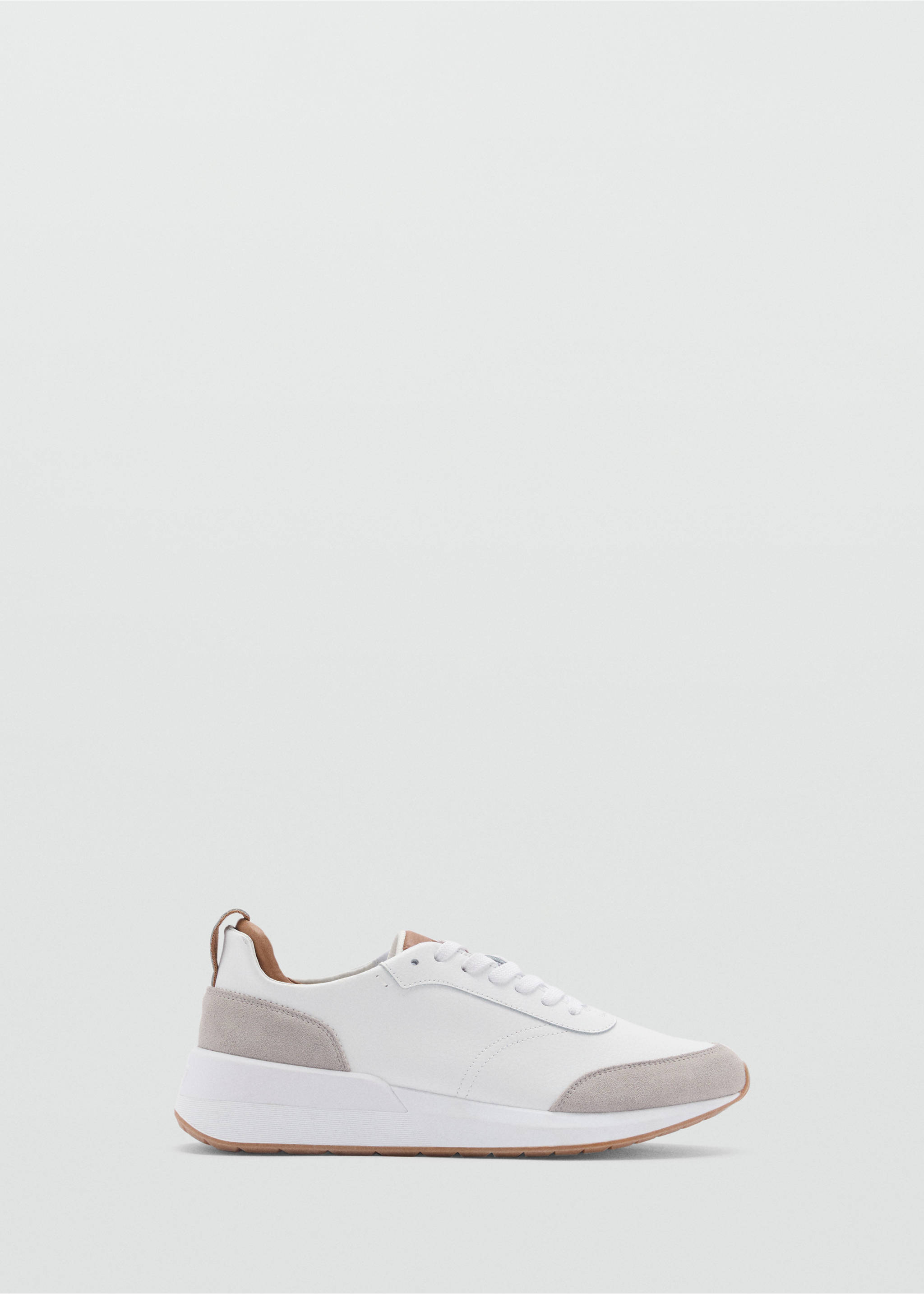 Leather mixed sneakers - Article without model, White. Ref: 87080616-00.