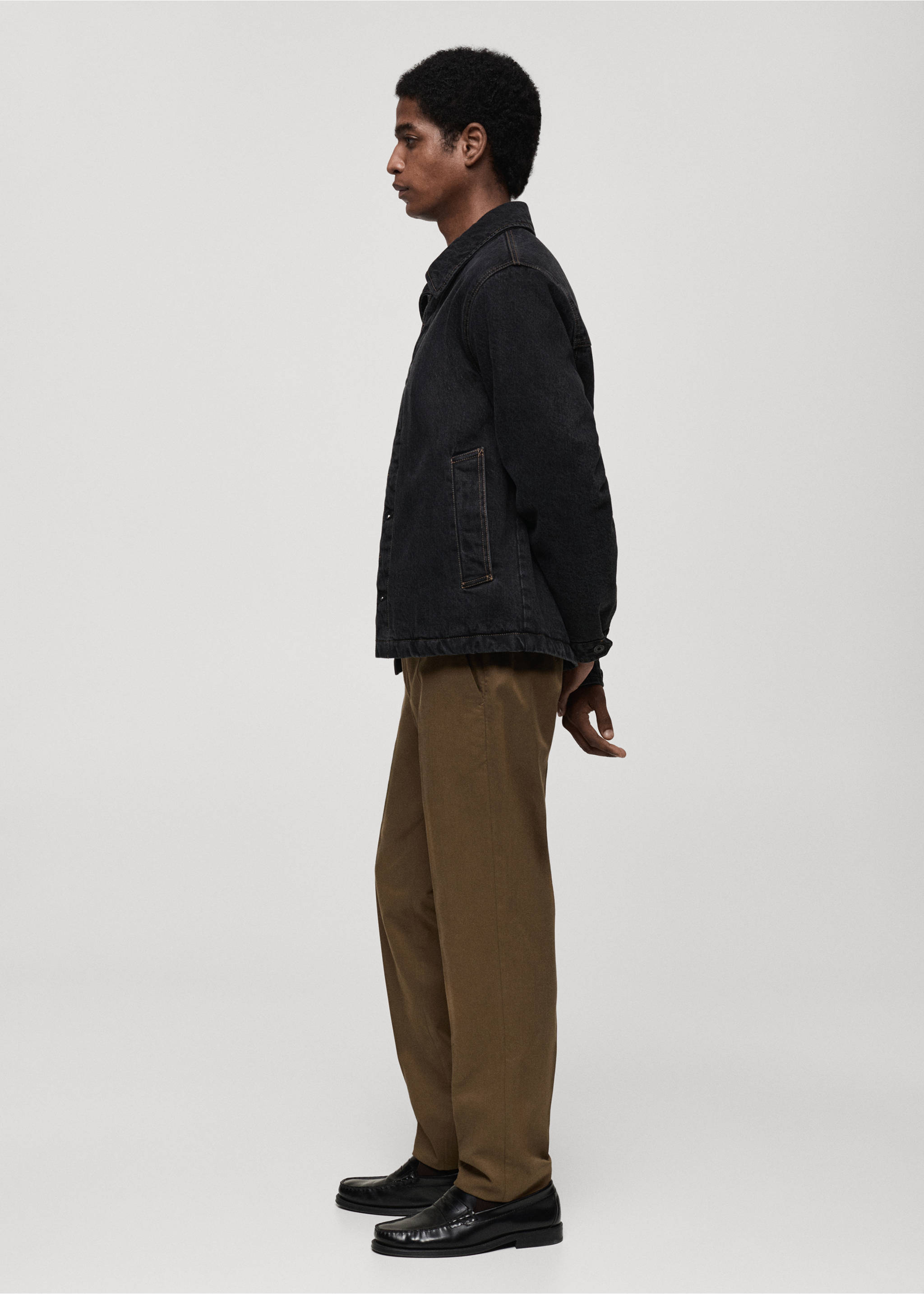 Cazadora denim lavado oscuro - Detalle del artículo 2, Gris oscuro. Ref: 87080617-00.