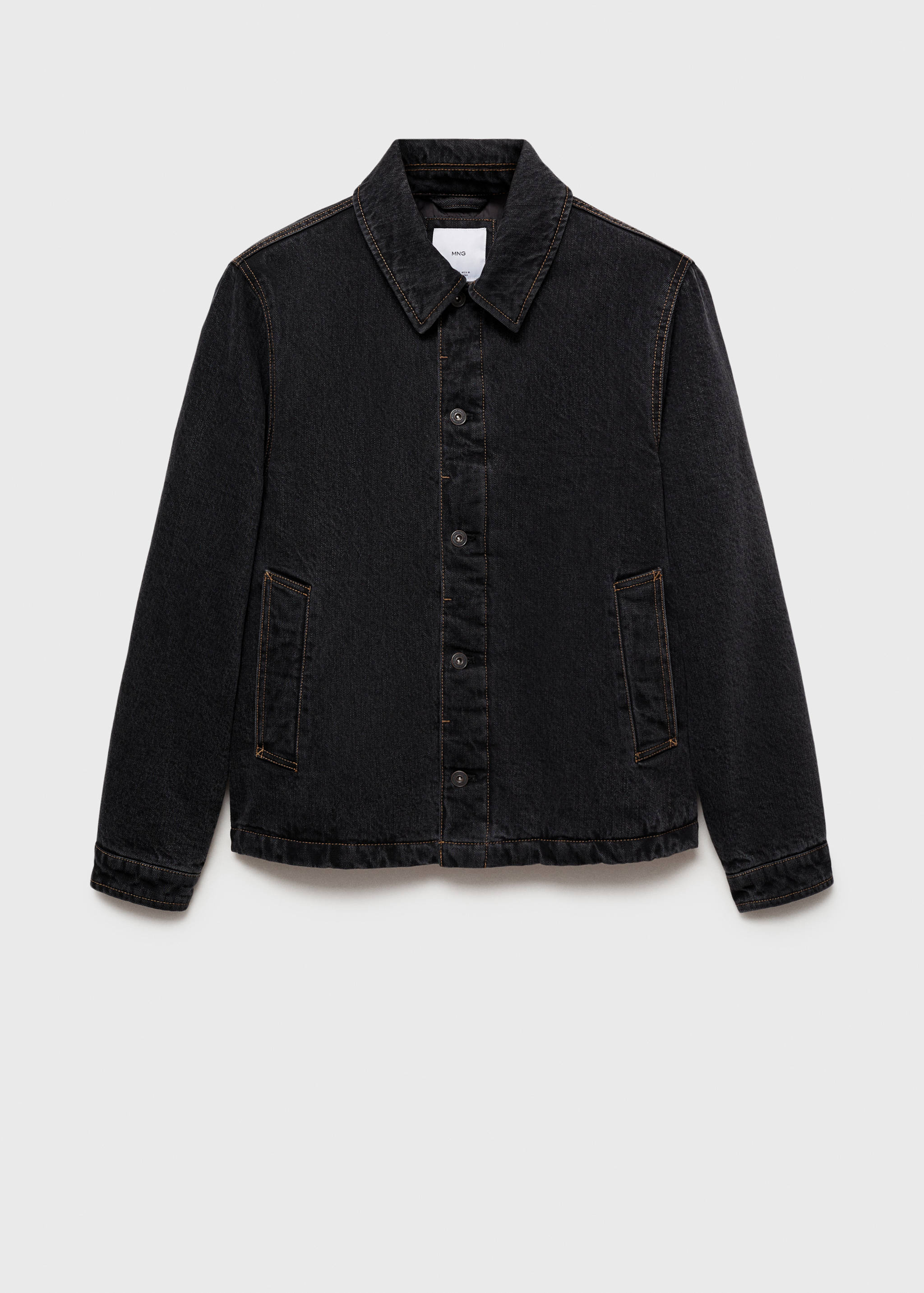Caçadora denim rentat fosc - Article sense model