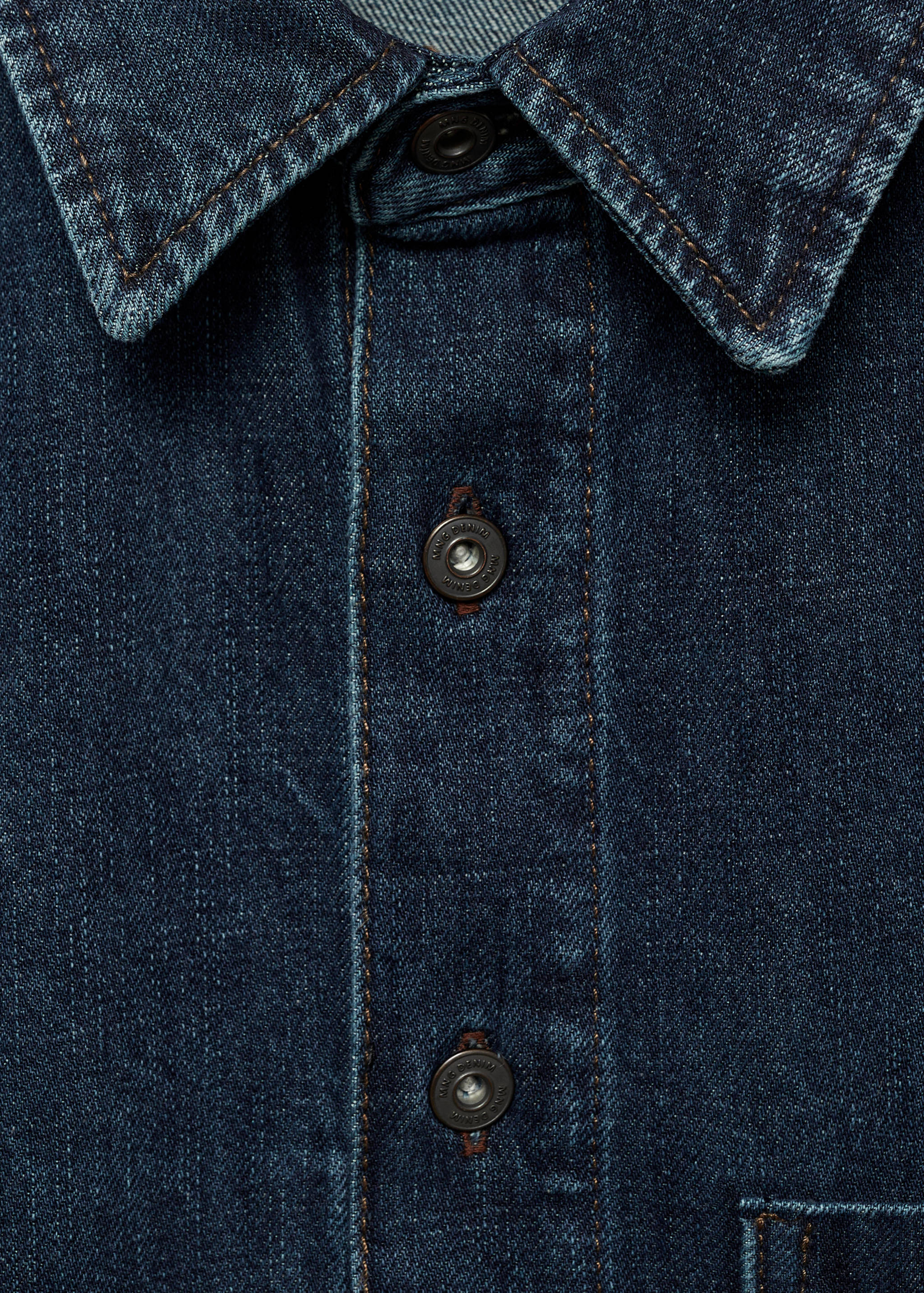 Regular-fit denim overshirt - Details of the article 8