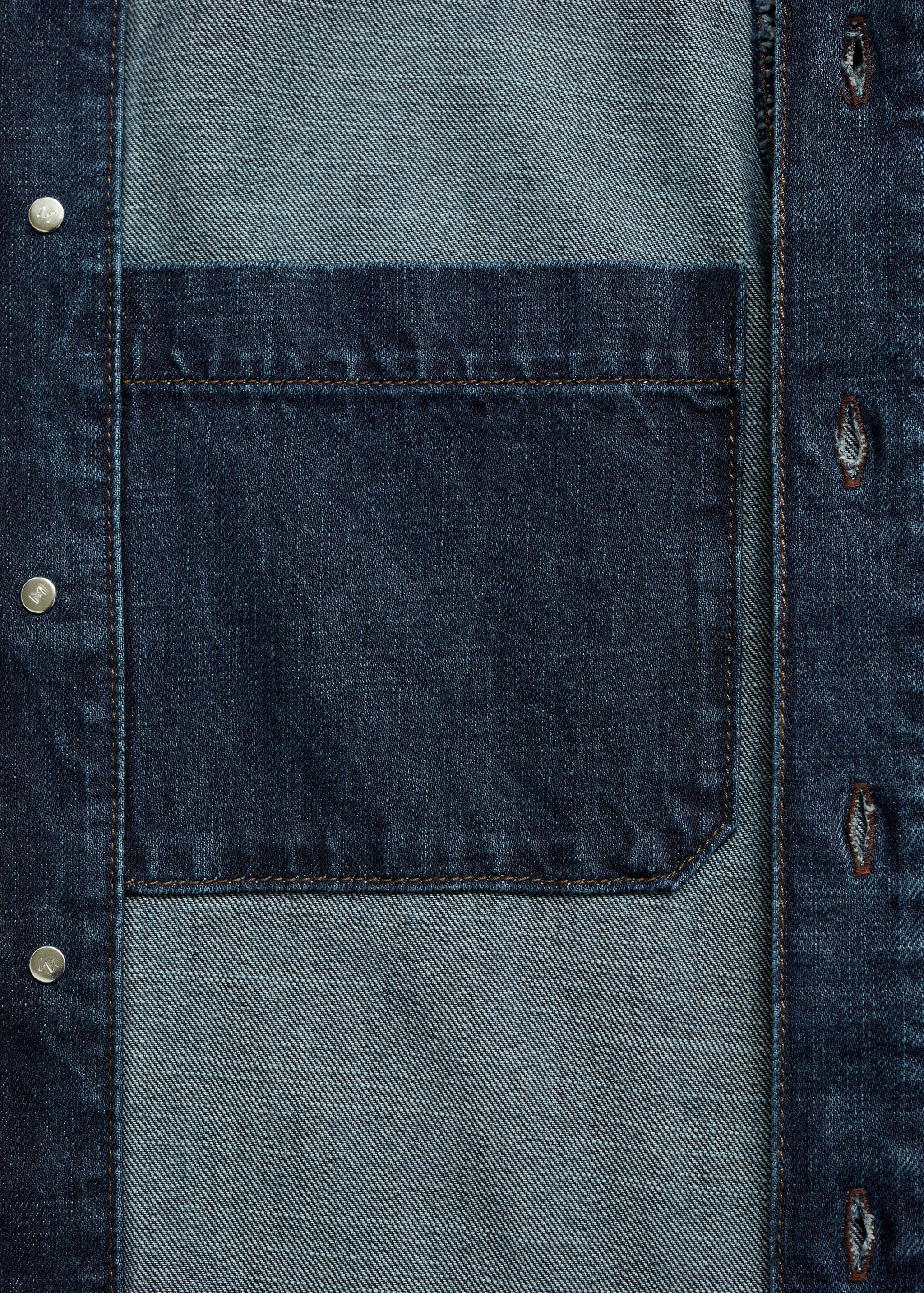 Regular-fit denim overshirt - Details of the article 0