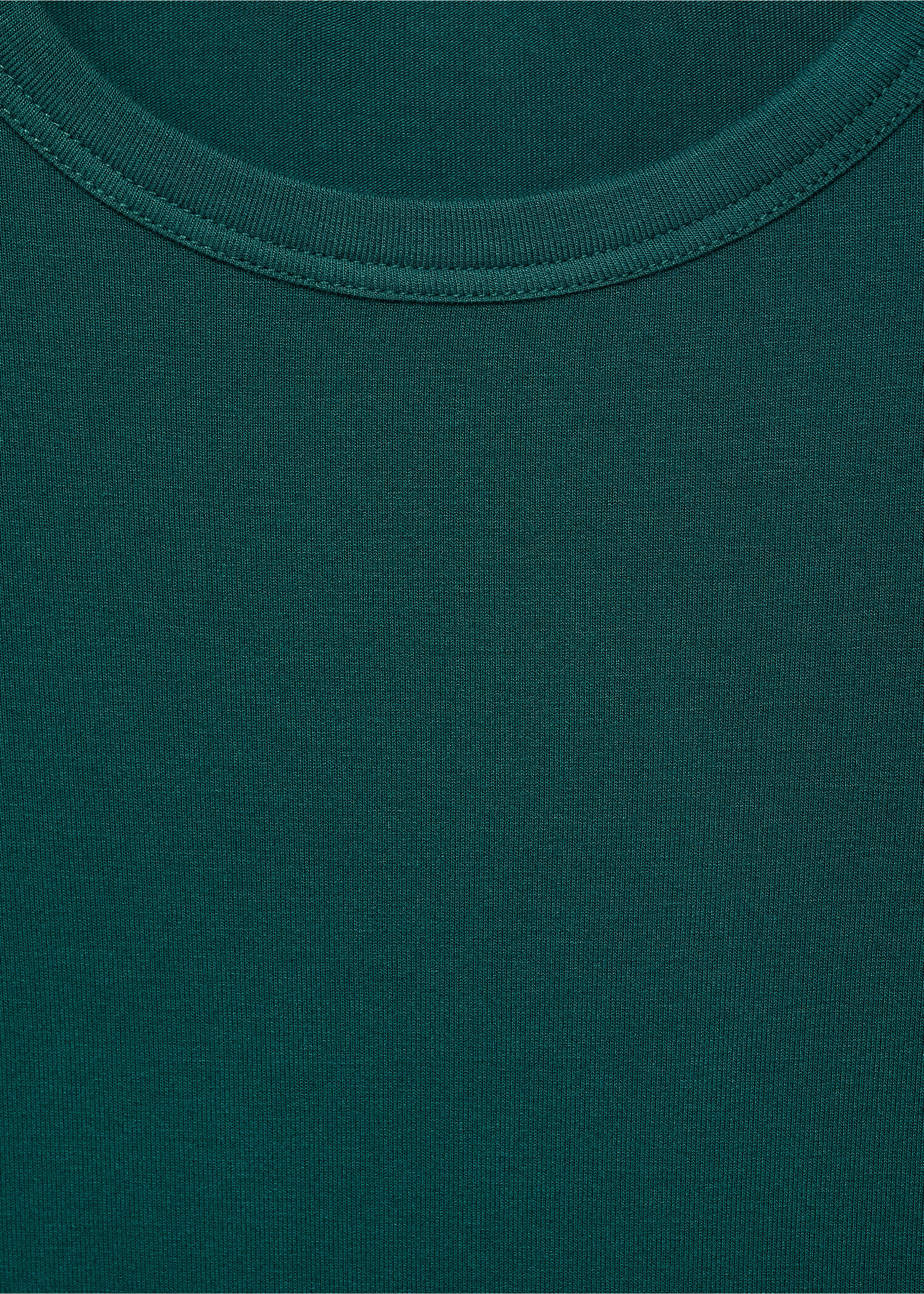 Langarm-T-Shirt mit Rundhals - Detail des Artikels 8, Dunkelgrün. Ref: 87080619-00.