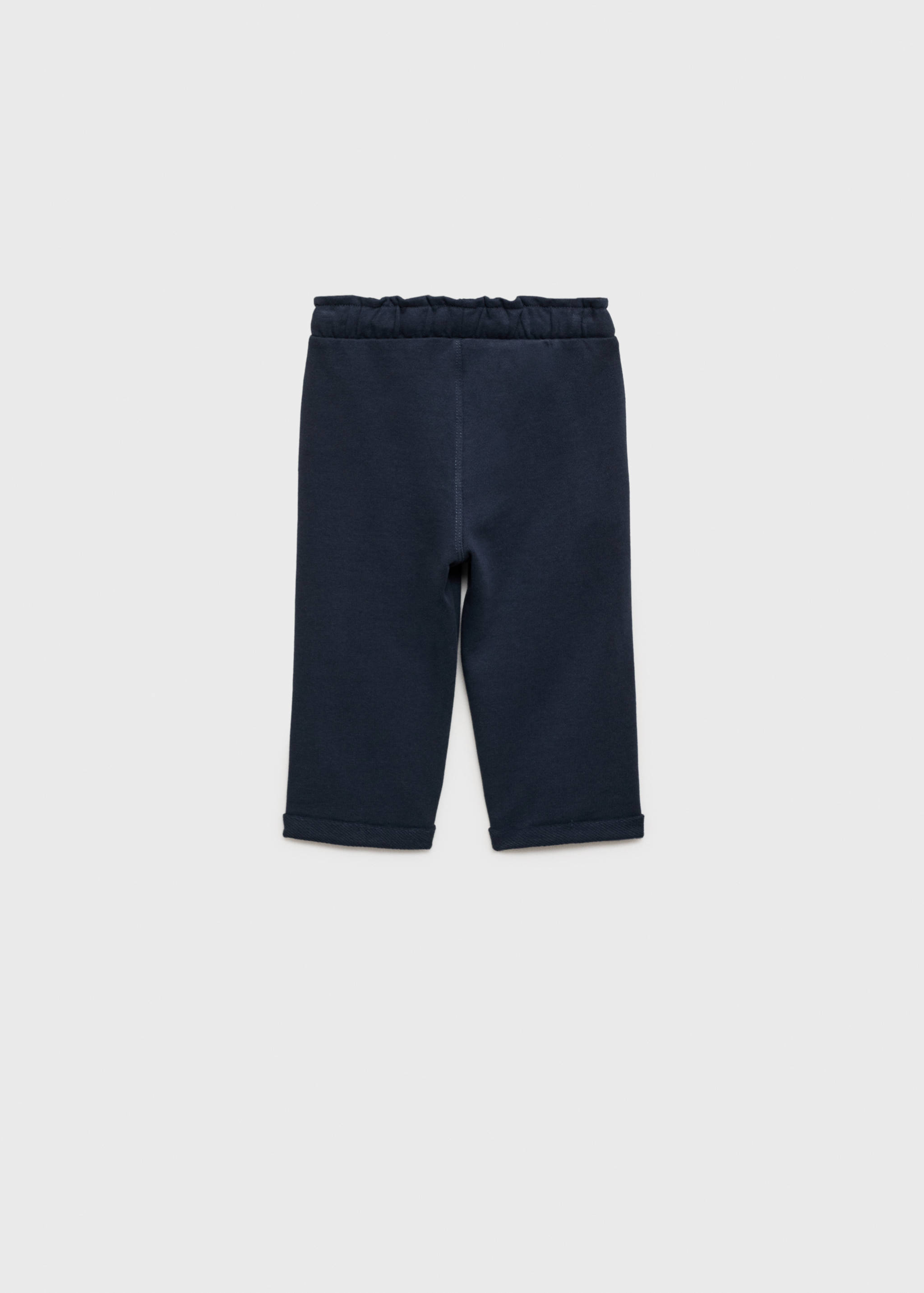 Elastic waist cotton pants - Reverse of the article