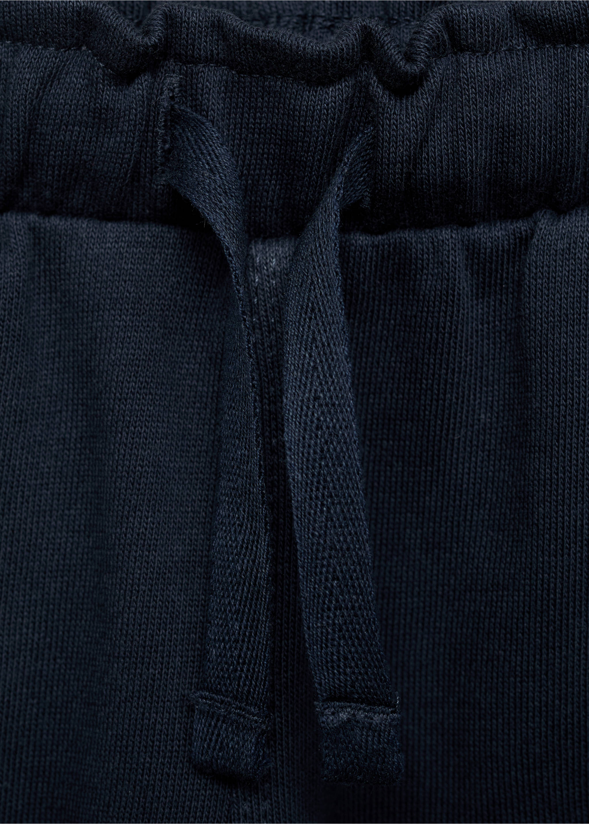 Elastic waist cotton trousers - Details of the article 8, Dark Navy. Ref: 87080620-00.
