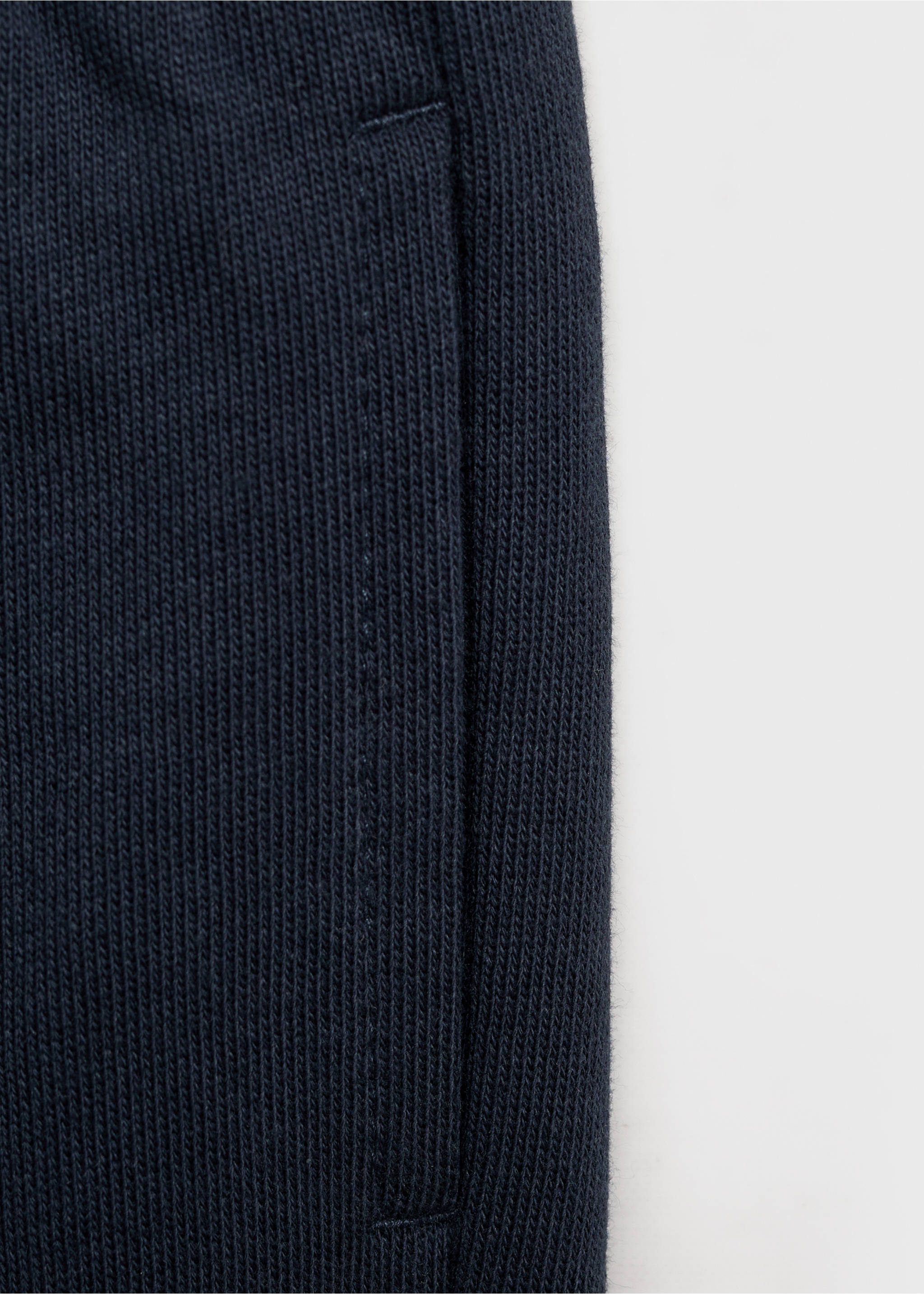 Elastic waist cotton trousers - Details of the article 0, Dark Navy. Ref: 87080620-00.