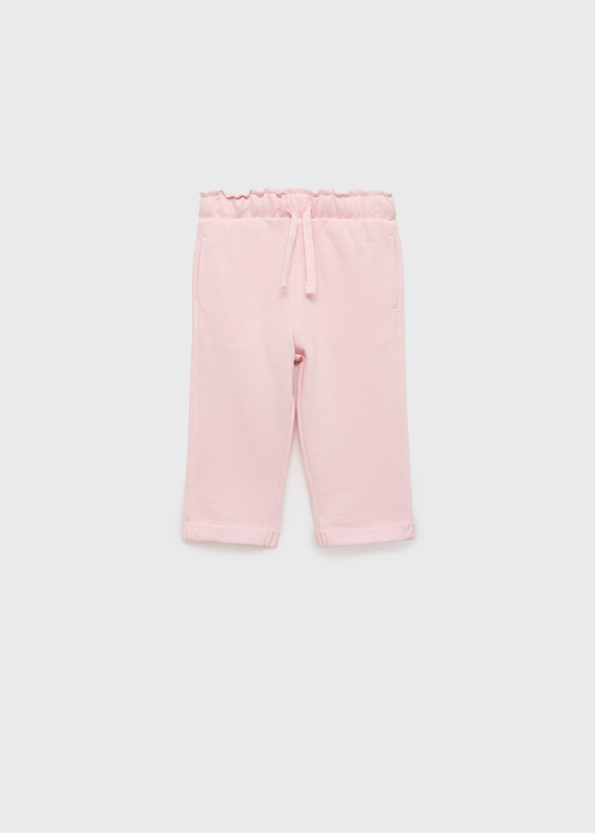 Elastic waist cotton trousers - Article without model, Pink. Ref: 87080620-00.