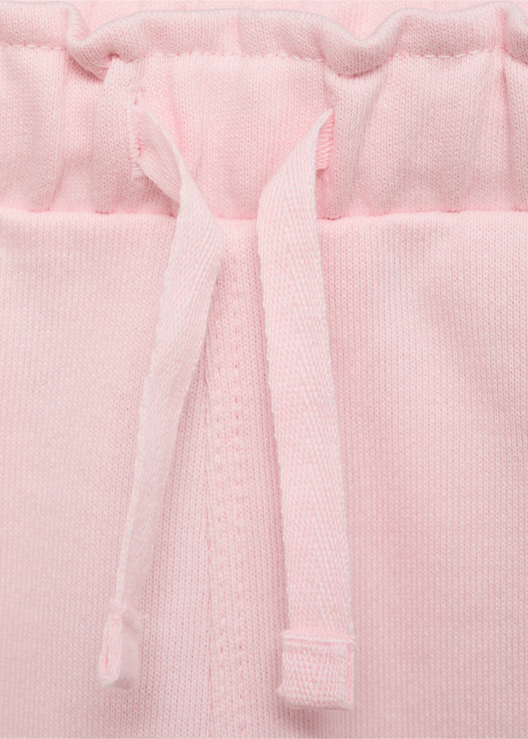 Elastic waist cotton trousers - Details of the article 8, Pink. Ref: 87080620-00.