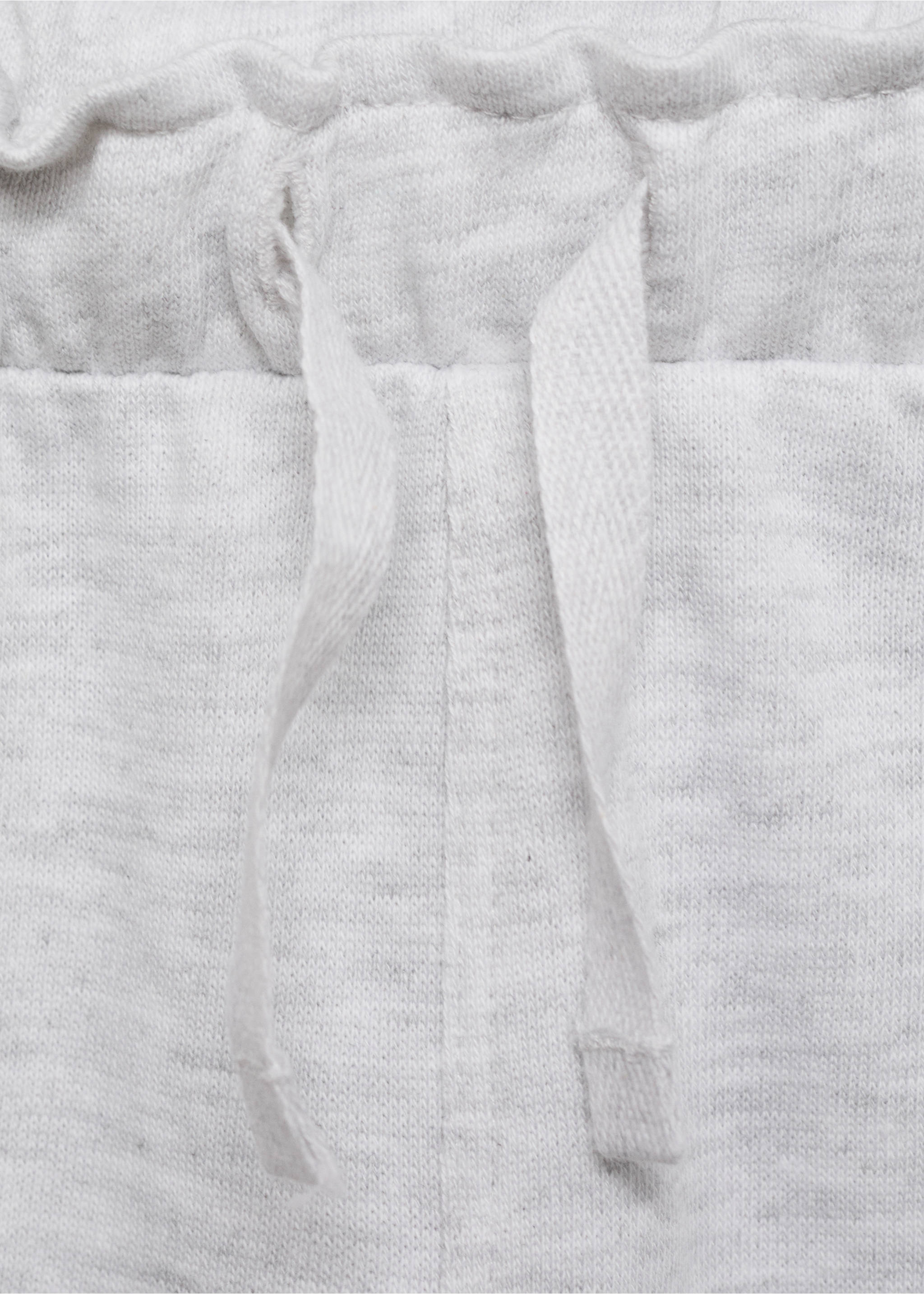 Elastic waist cotton trousers - Details of the article 8, Light Heather Grey. Ref: 87080620-00.