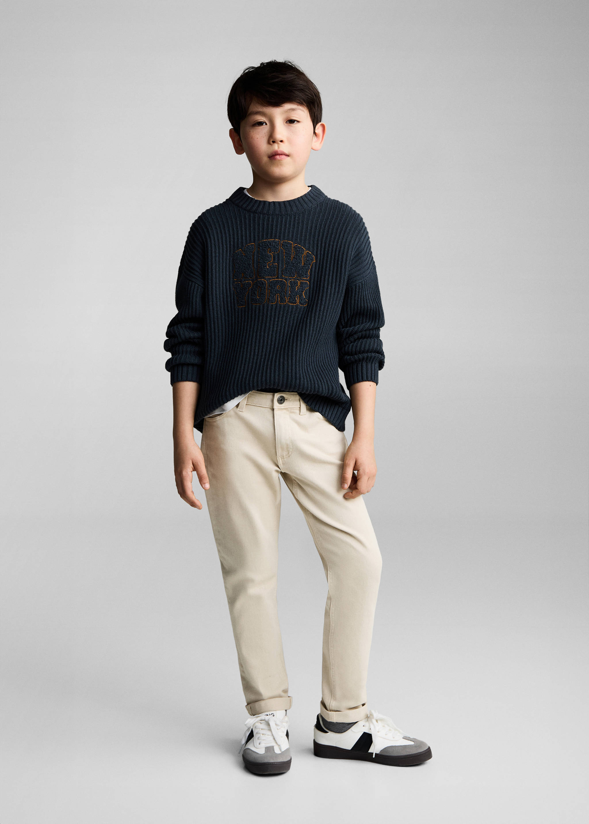 Straight cotton jeans - General plane