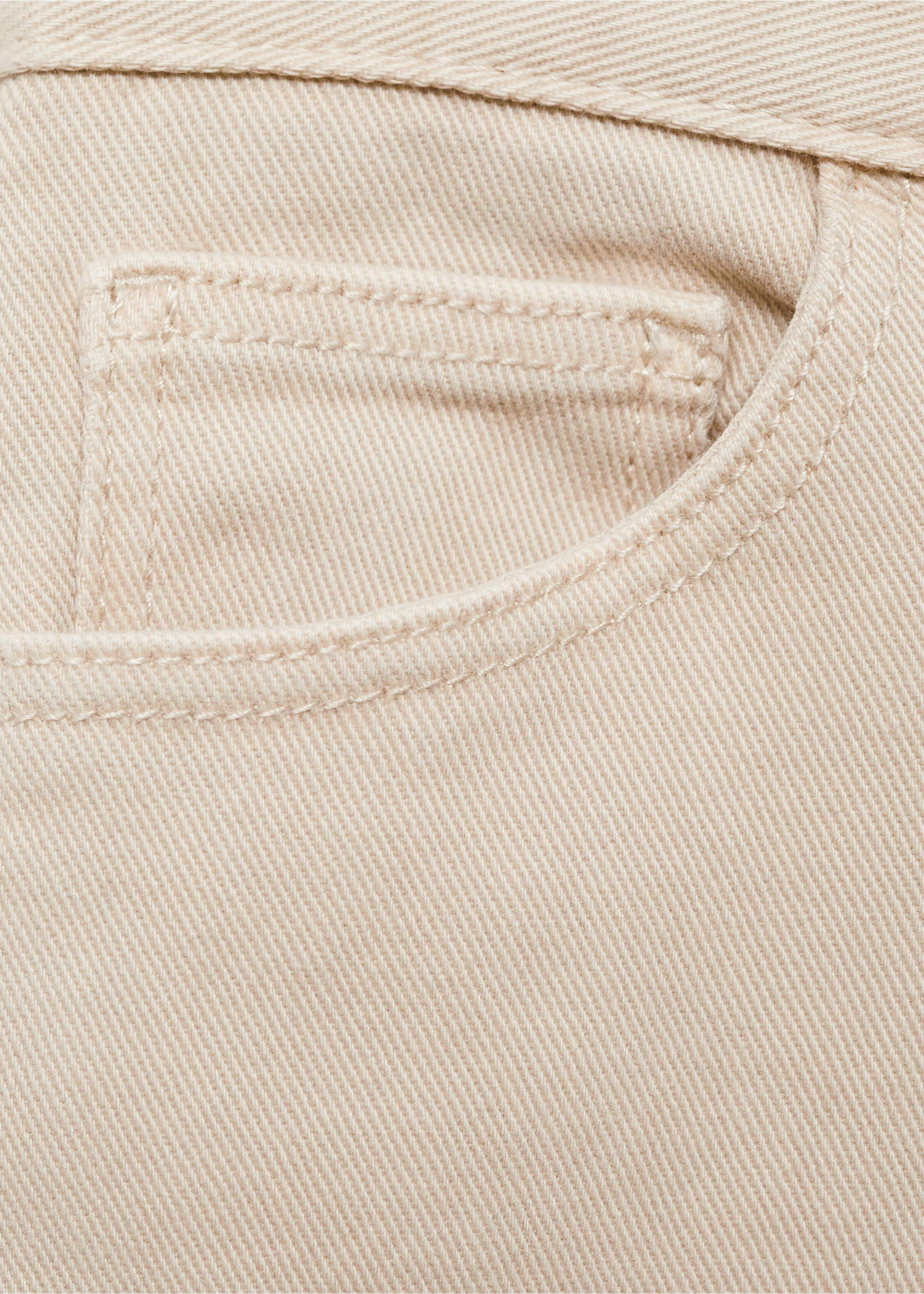 Gerade Baumwolljeans - Detail des Artikels 0, Beige. Ref: 87080622-00.