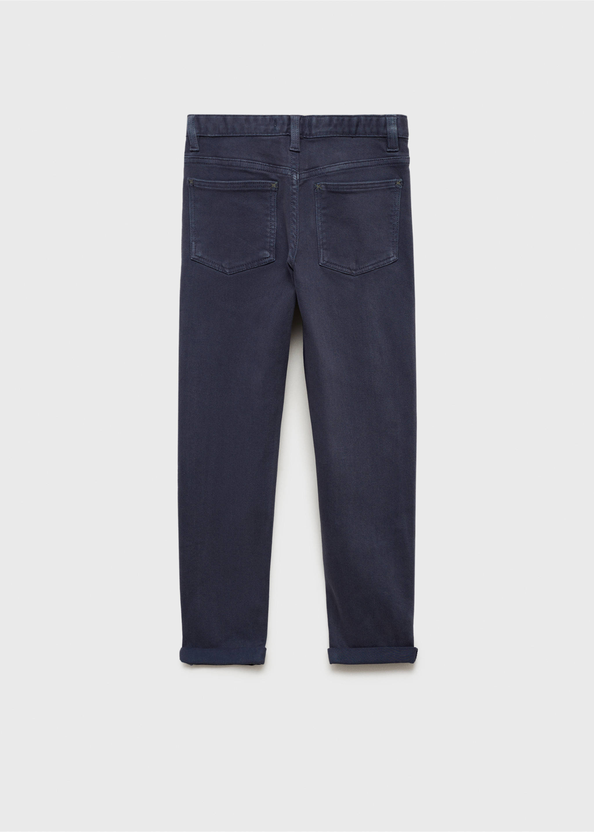 Jeans rectos algodón - Reverso del artículo, Azul marino oscuro. Ref: 87080622-00.