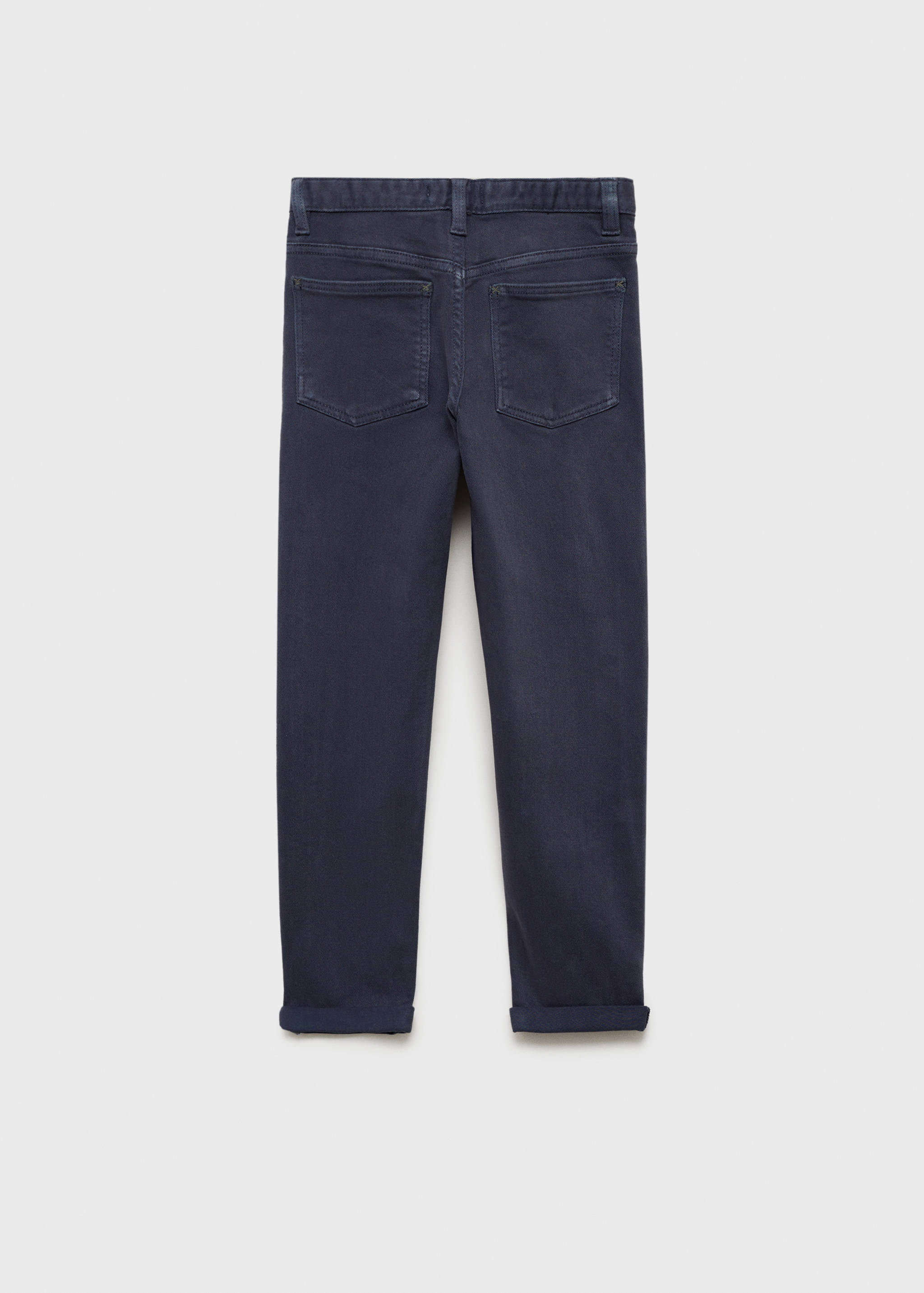 Gerade Baumwolljeans - Rückseite des Artikels