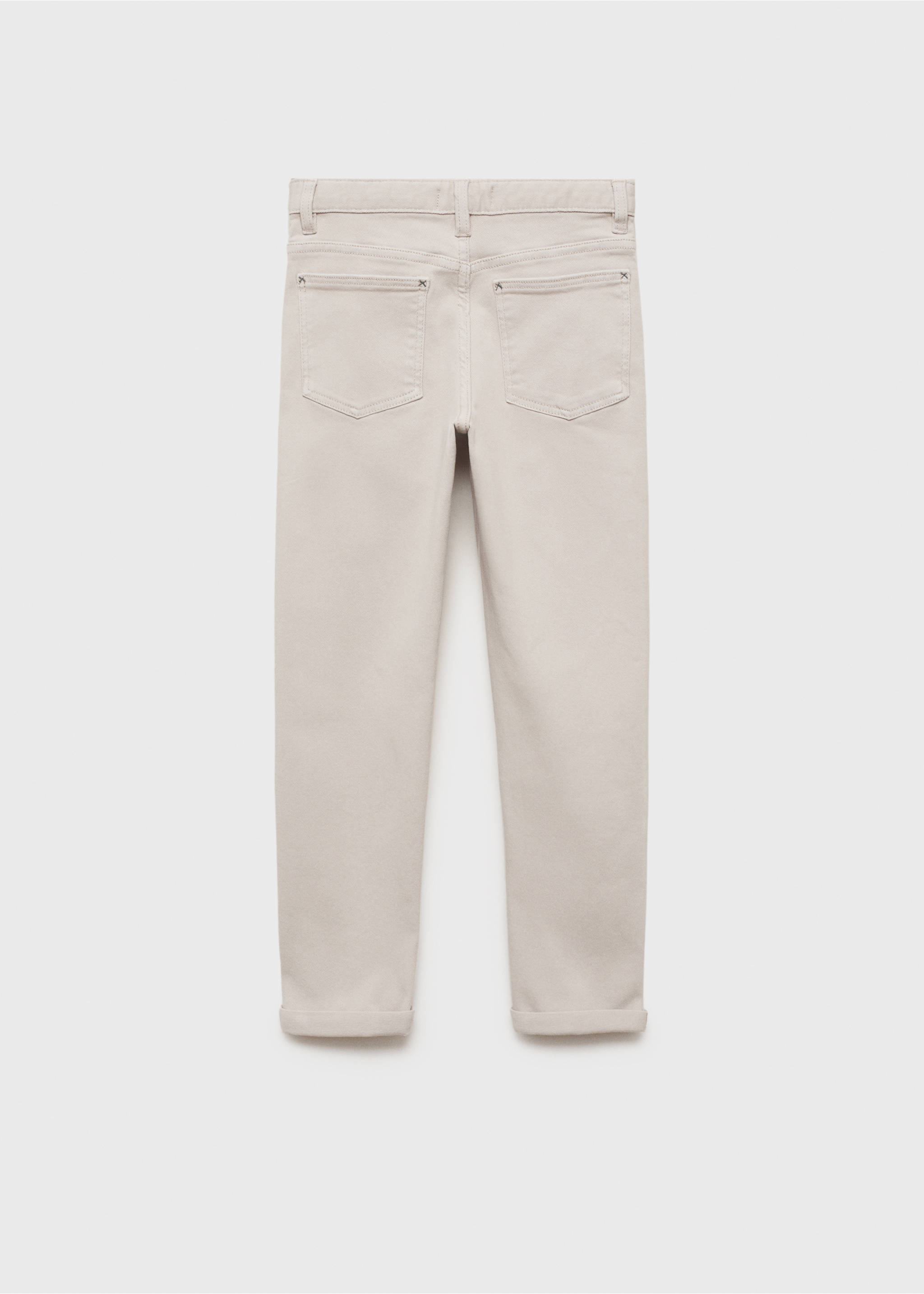 Jeans rectos algodón - Reverso del artículo, Gris. Ref: 87080622-00.