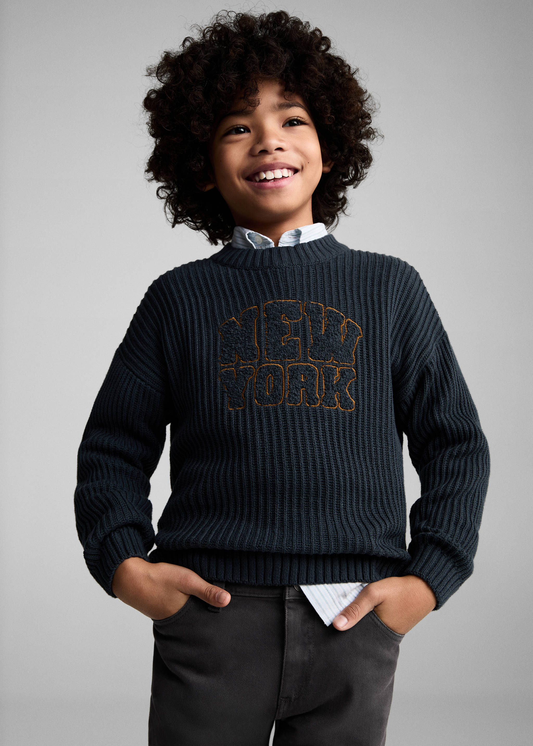 Gerade Baumwolljeans - Mittlere Ansicht