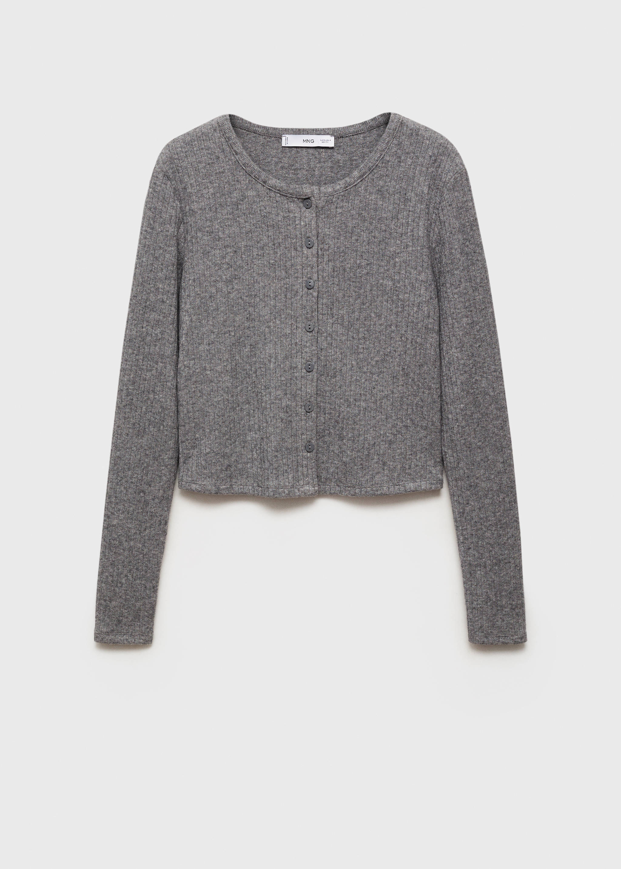 Geknöpfter Cardigan mit Rippstruktur - Artikel ohne Model
