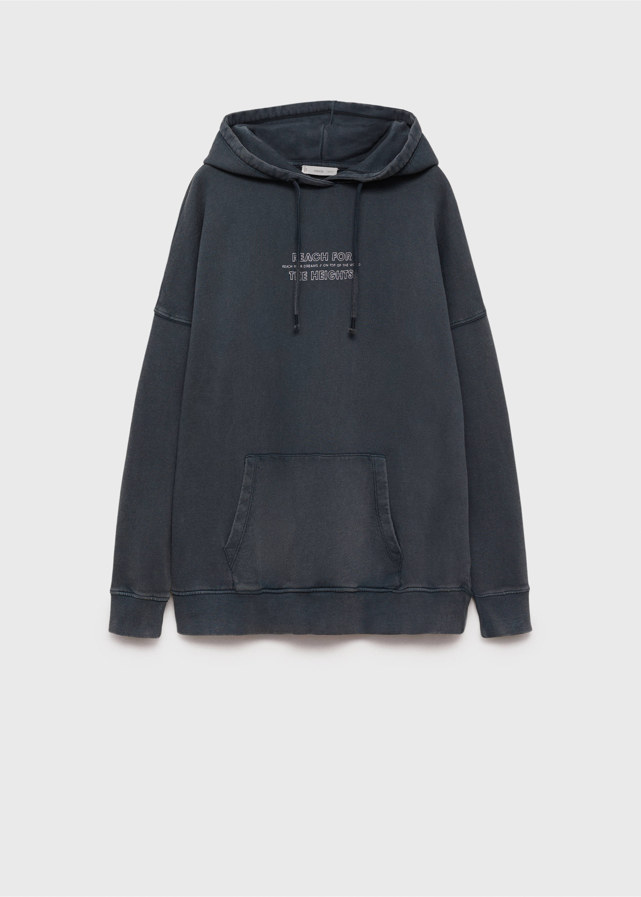 Sudadera oversize mensaje - Artículo sin modelo, Gris antracita. Ref: 87080632-00.