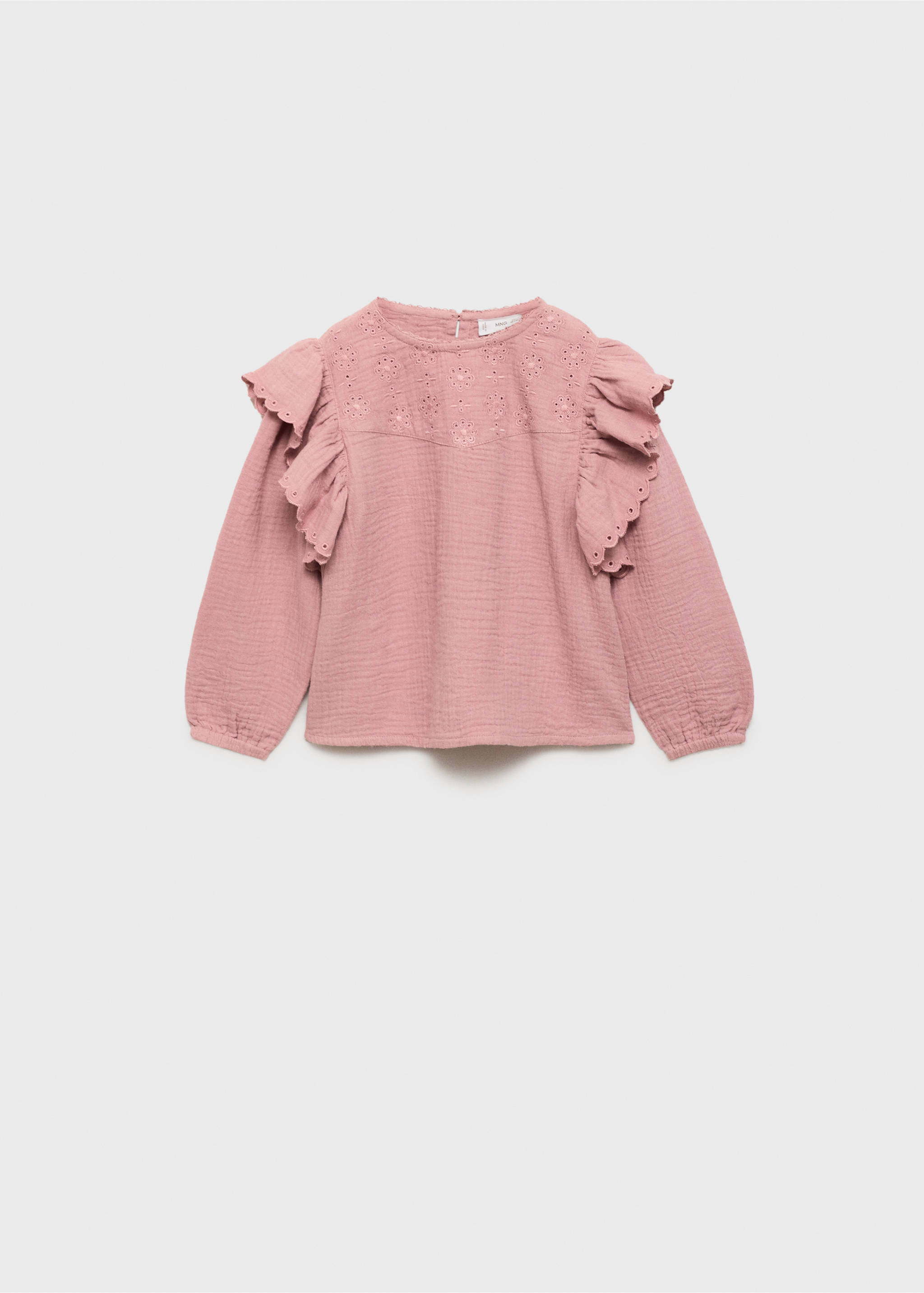 Bluse mit Broderie Anglaise - Artikel ohne Model, Rosa. Ref: 87080633-00.