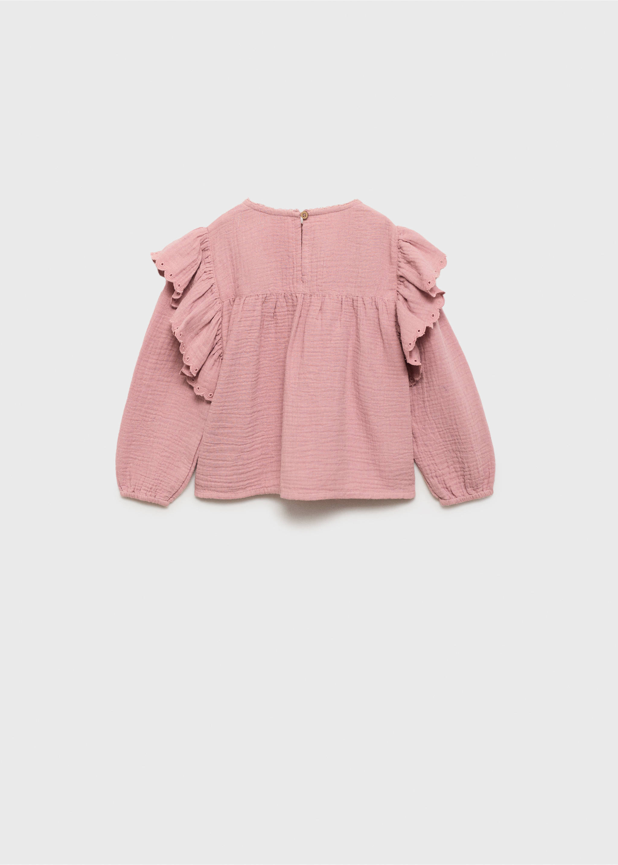 Bluse mit Broderie Anglaise - Rückseite des Artikels, Rosa. Ref: 87080633-00.