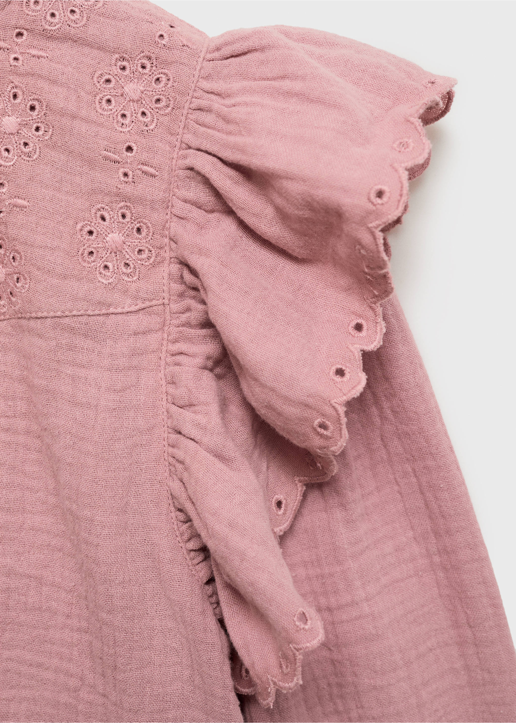 Bluse mit Broderie Anglaise - Detail des Artikels 8, Rosa. Ref: 87080633-00.