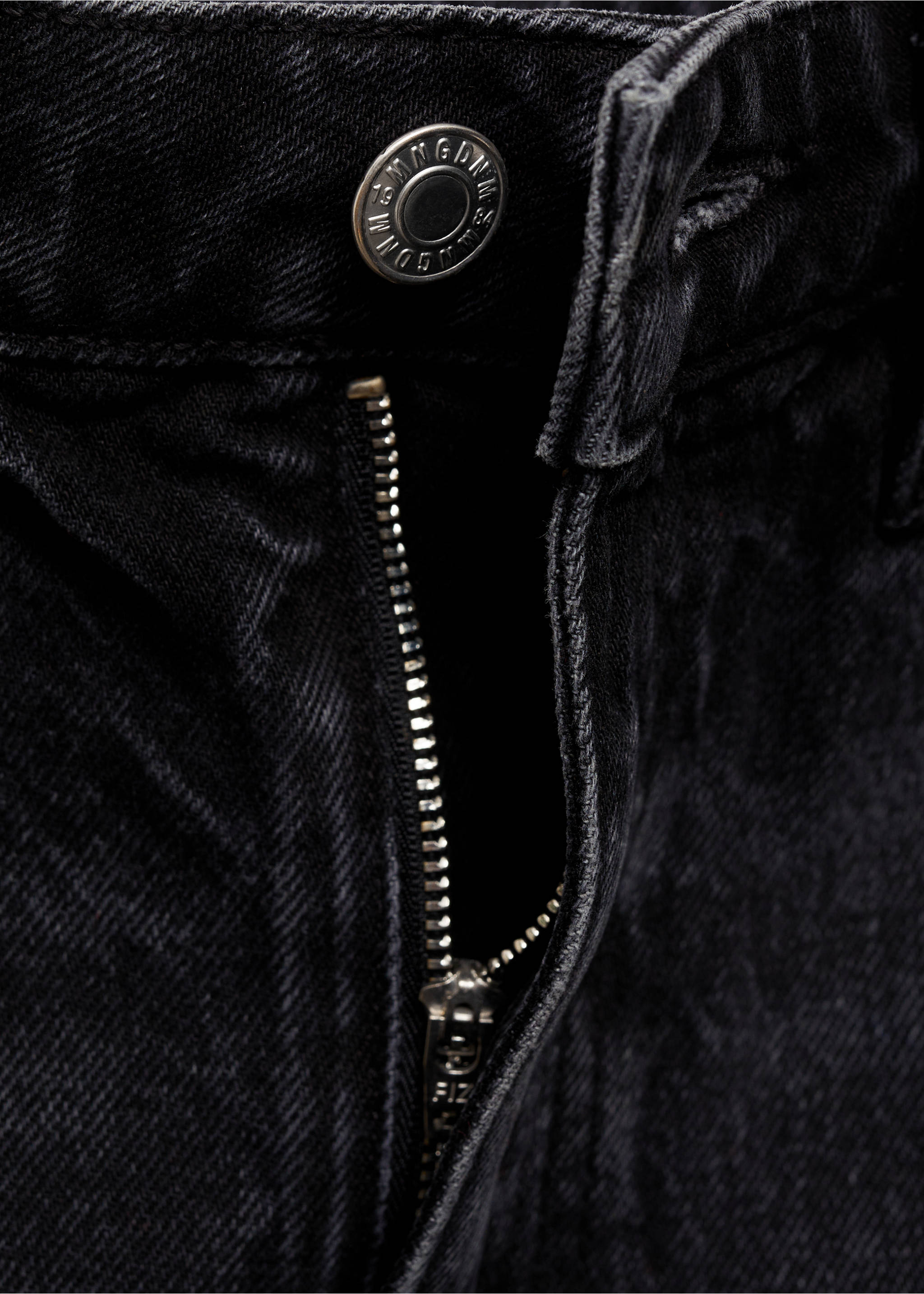 Jupe midi denim - Détail de l'article 8, Black denim. Ref: 87080636-00.