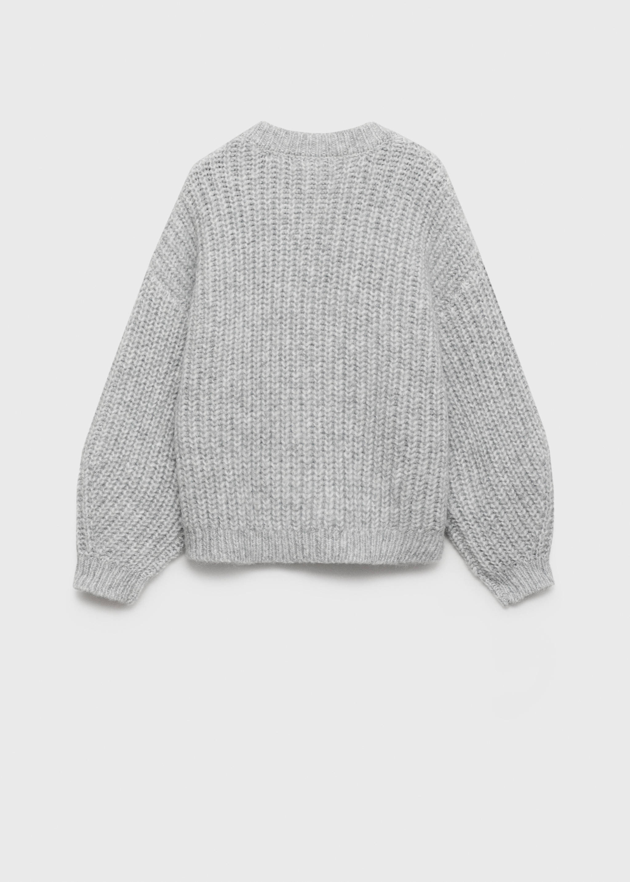Ribbed knitted cardigan with buttons - Reverse of the article