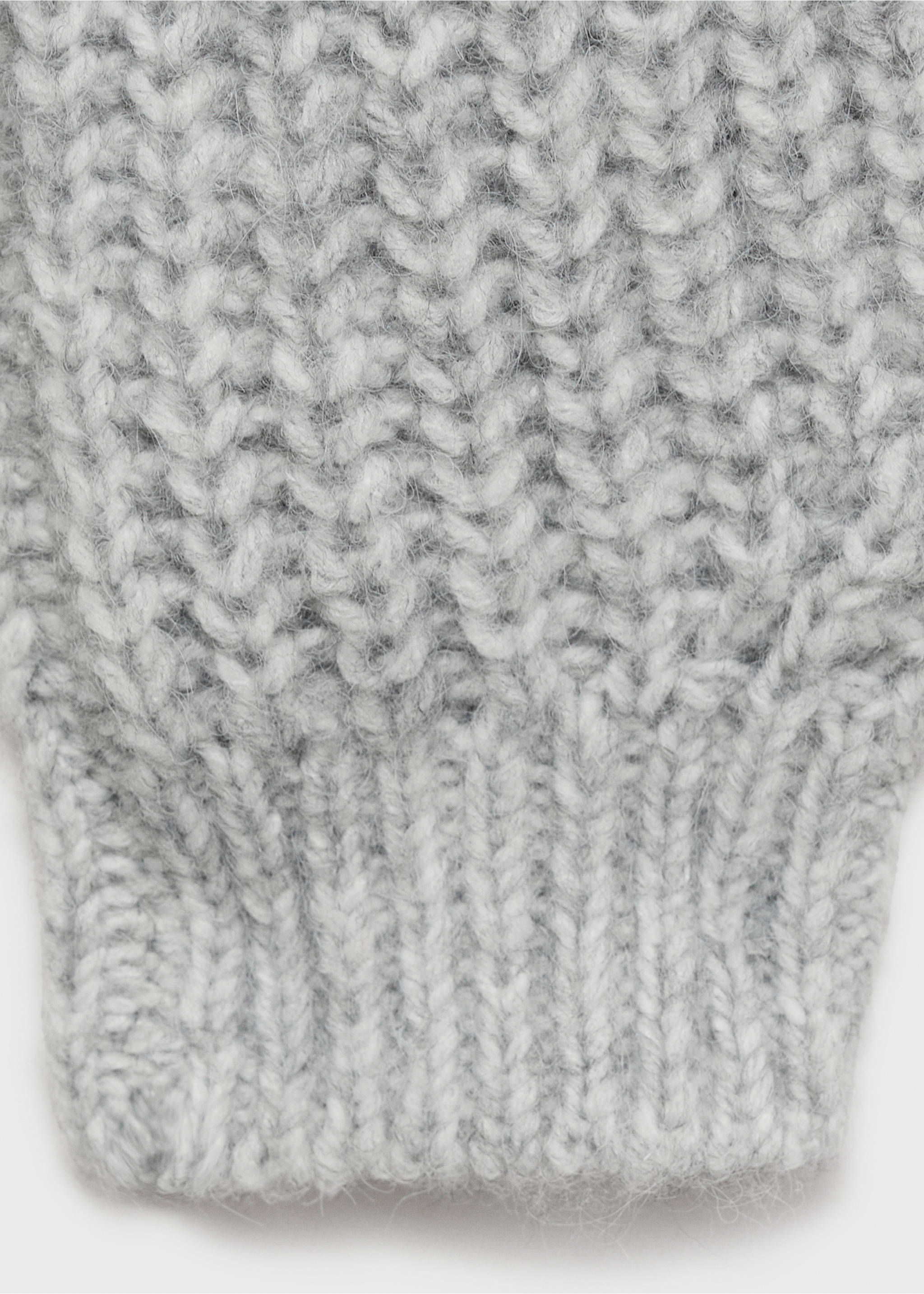 Ribbed knitted cardigan with buttons - Details of the article 0, Medium Heather Grey. Ref: 87080638-00.