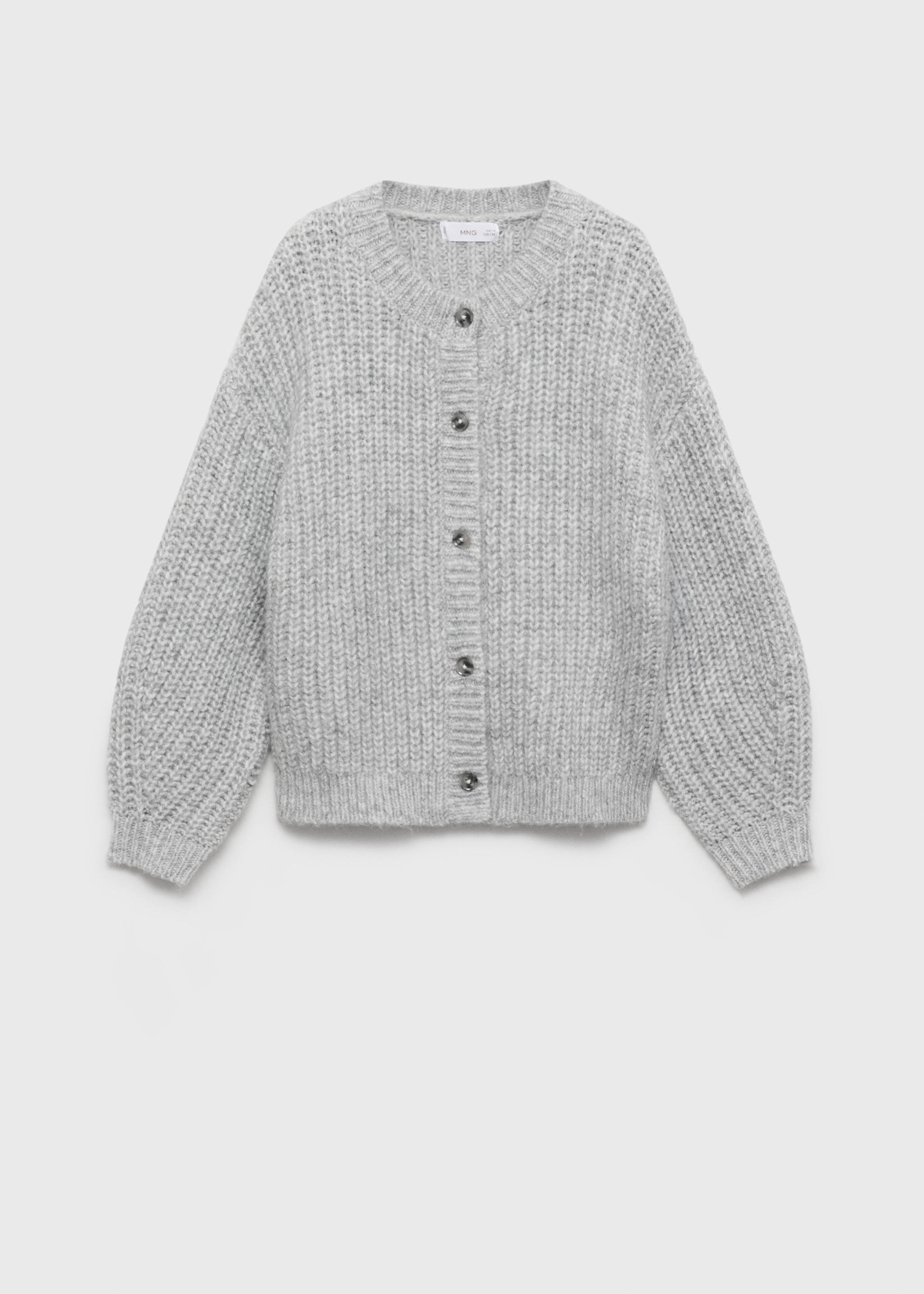 Ribbed knitted cardigan with buttons - Article without model