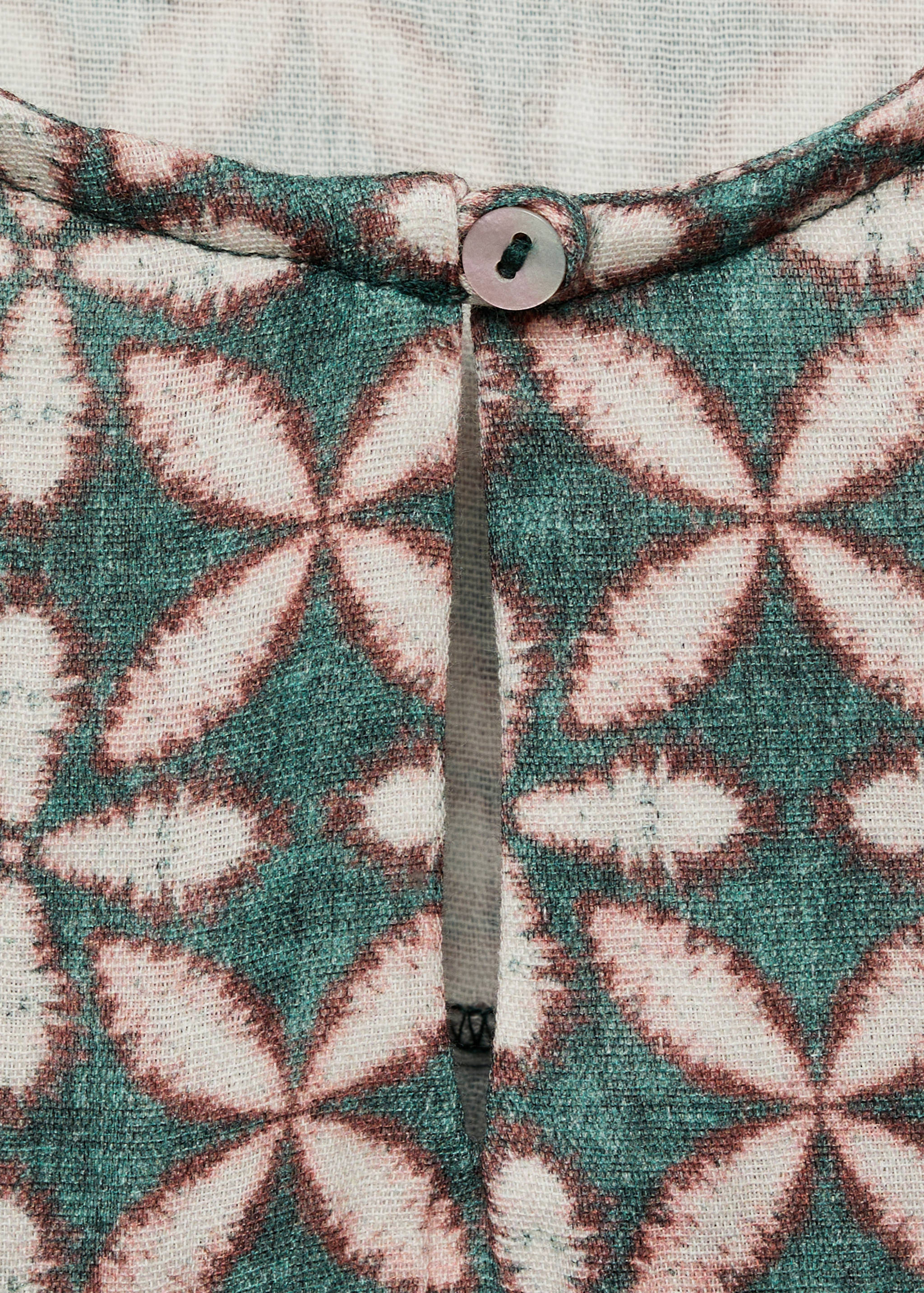 Ruffled printed dress - Details of the article 0