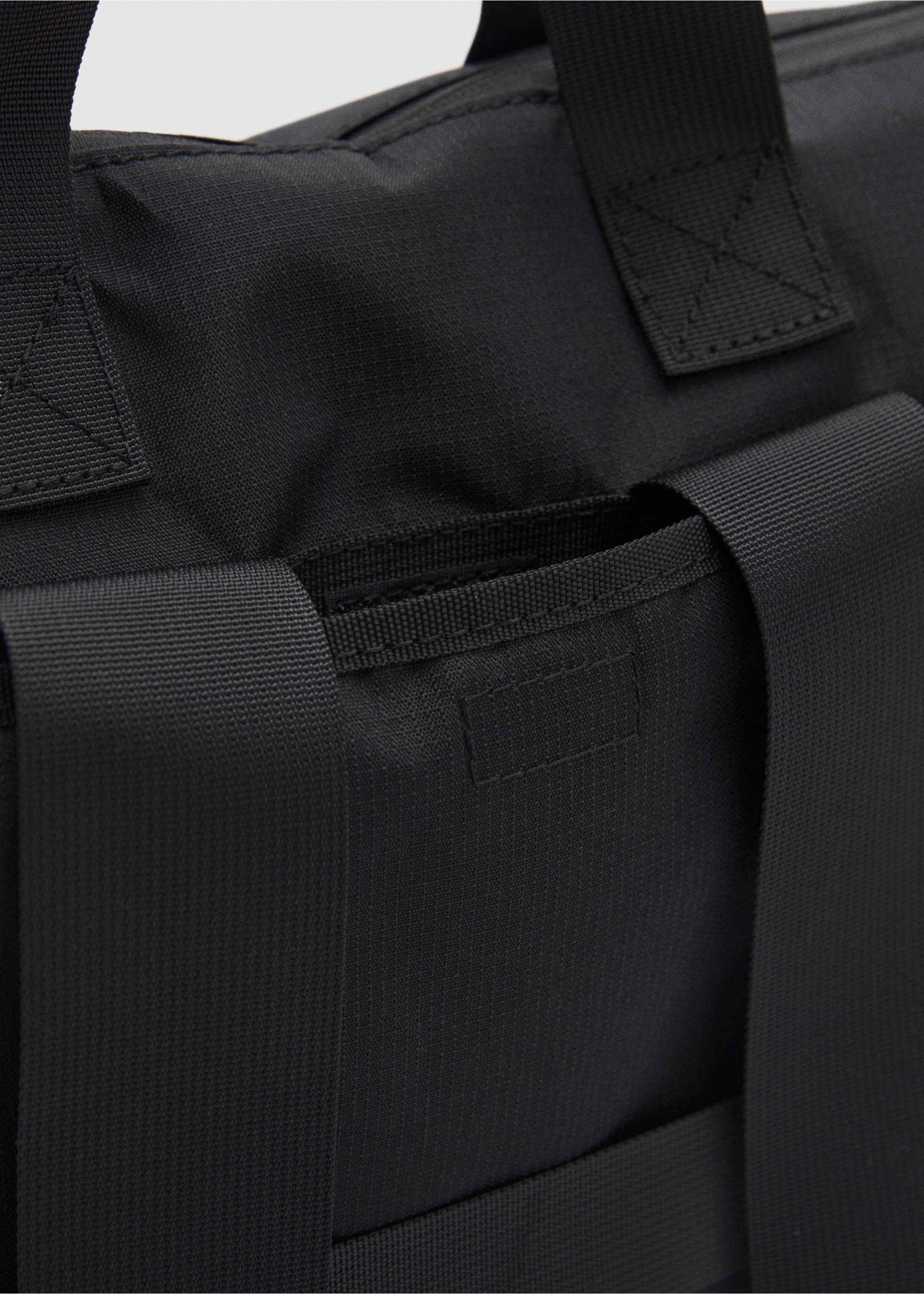 Multi-functional backpack with pockets - Details of the article 2, Black. Ref: 87080647-00.