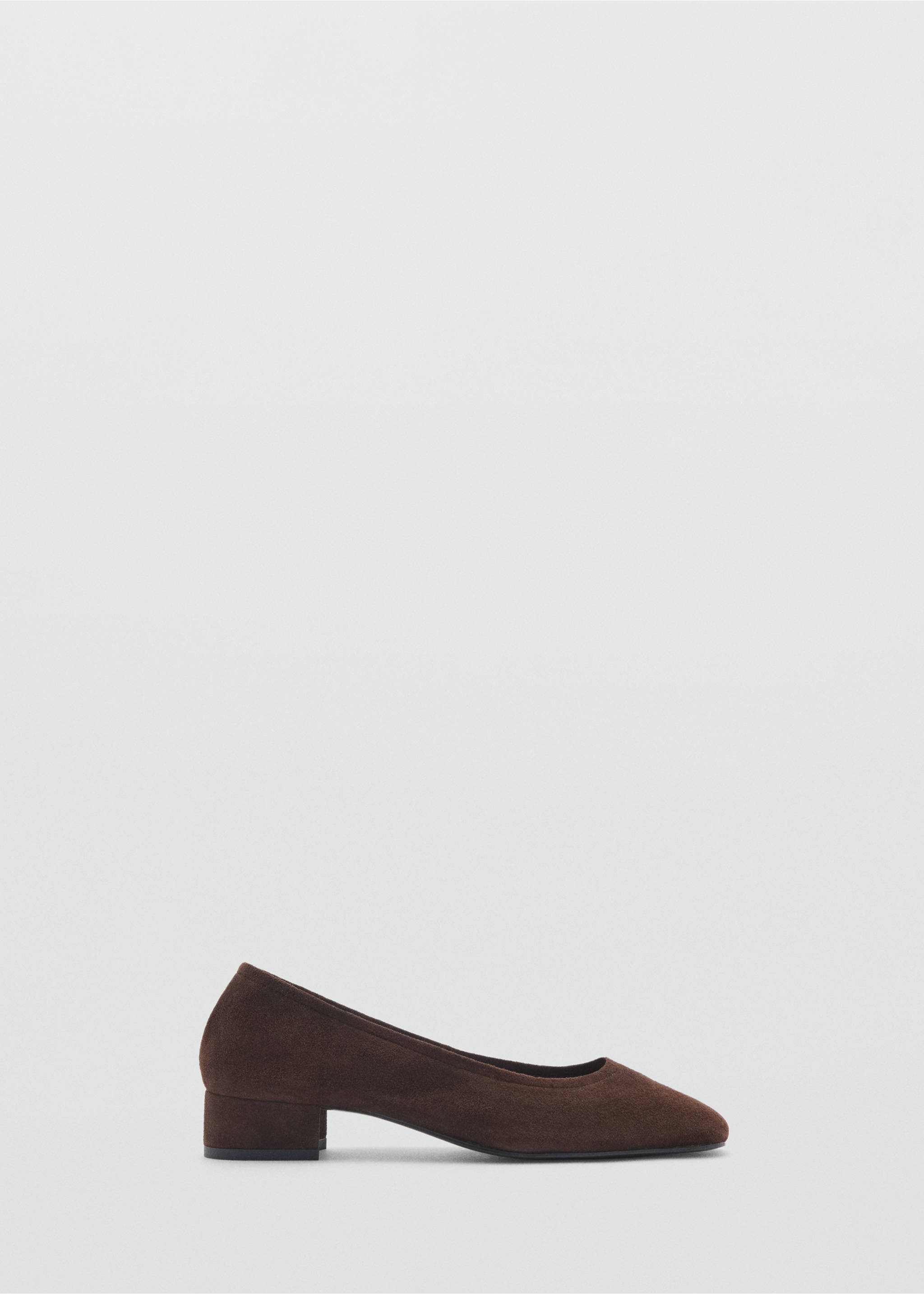 Suede heeled shoes - Article without model, Chocolate. Ref: 87080654-00.