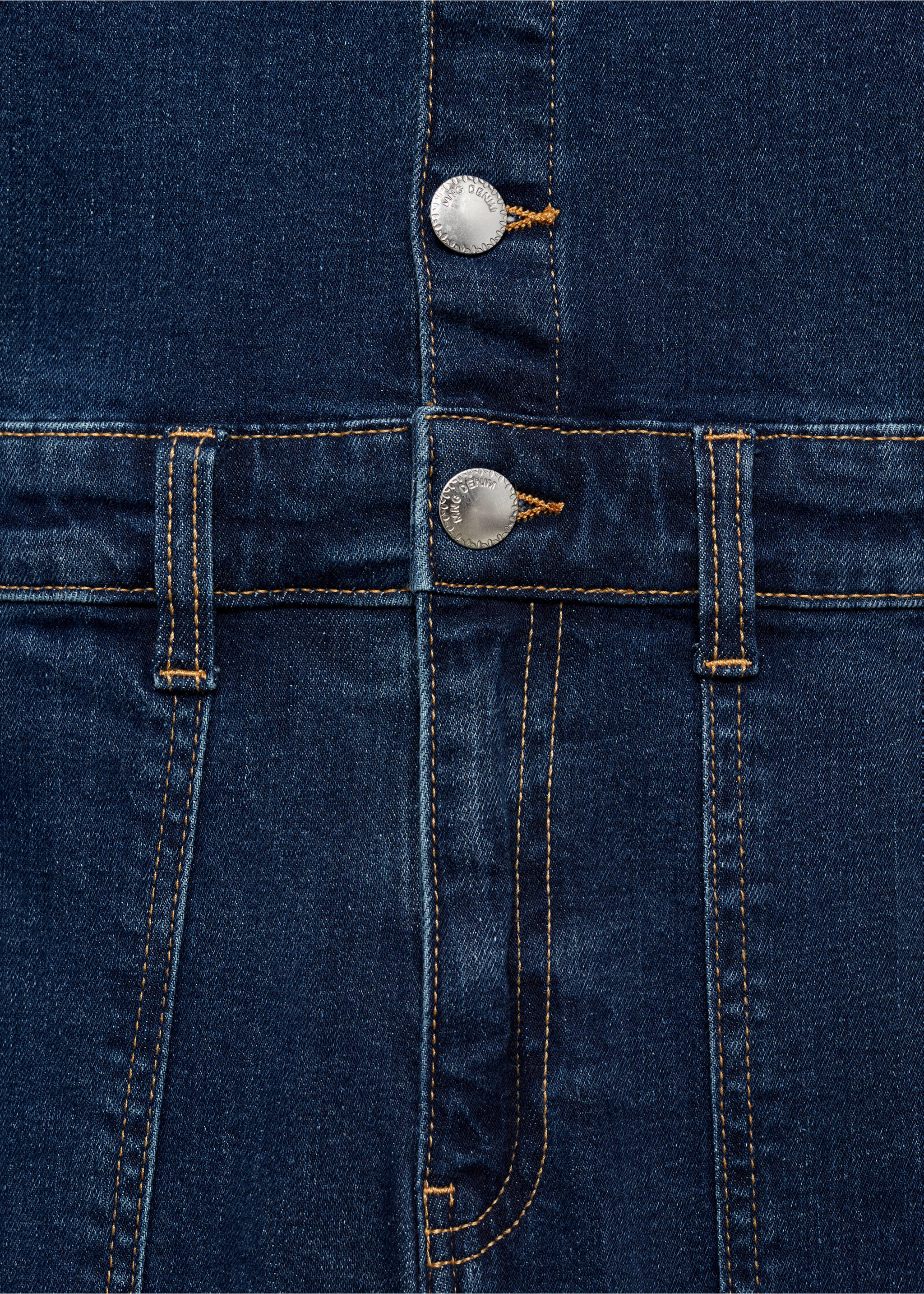 Ausgestellter Jeansoverall - Detail des Artikels 0, Mittelblau. Ref: 87081046-00.