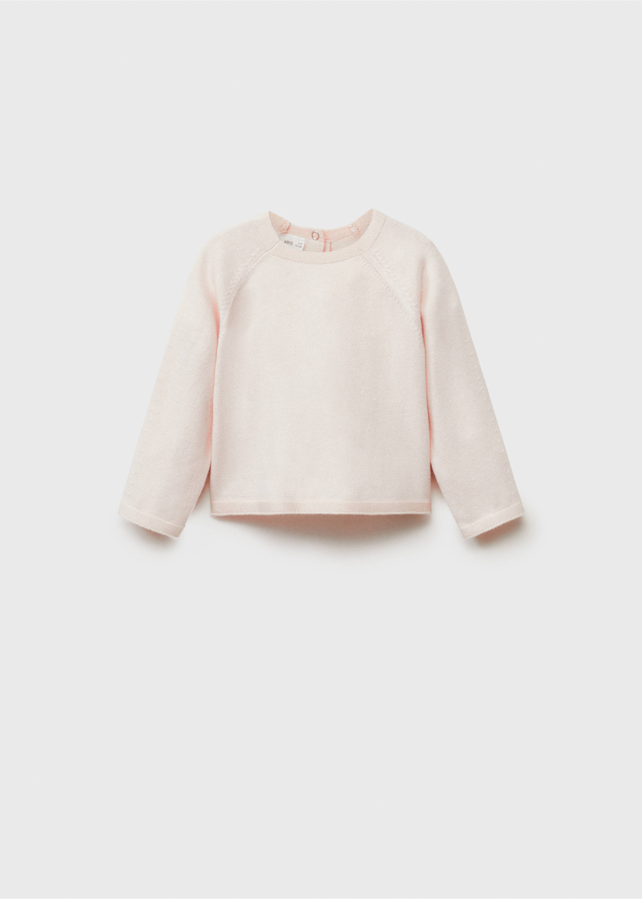 Knitted cotton sweater - Article without model, Pink. Ref: 87081050-00.