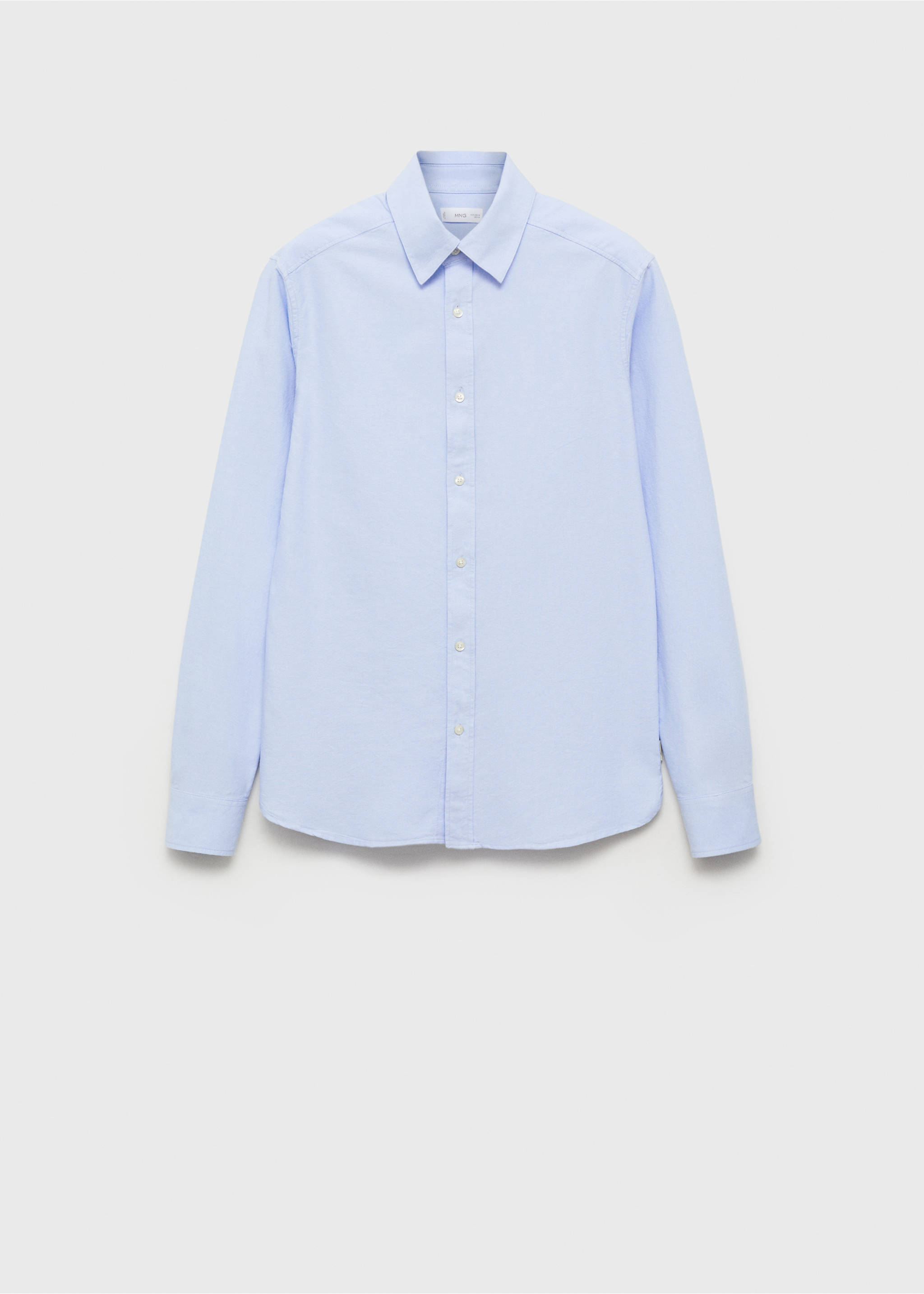Oxford shirt - Article without model, Sky Blue. Ref: 87081053-00.