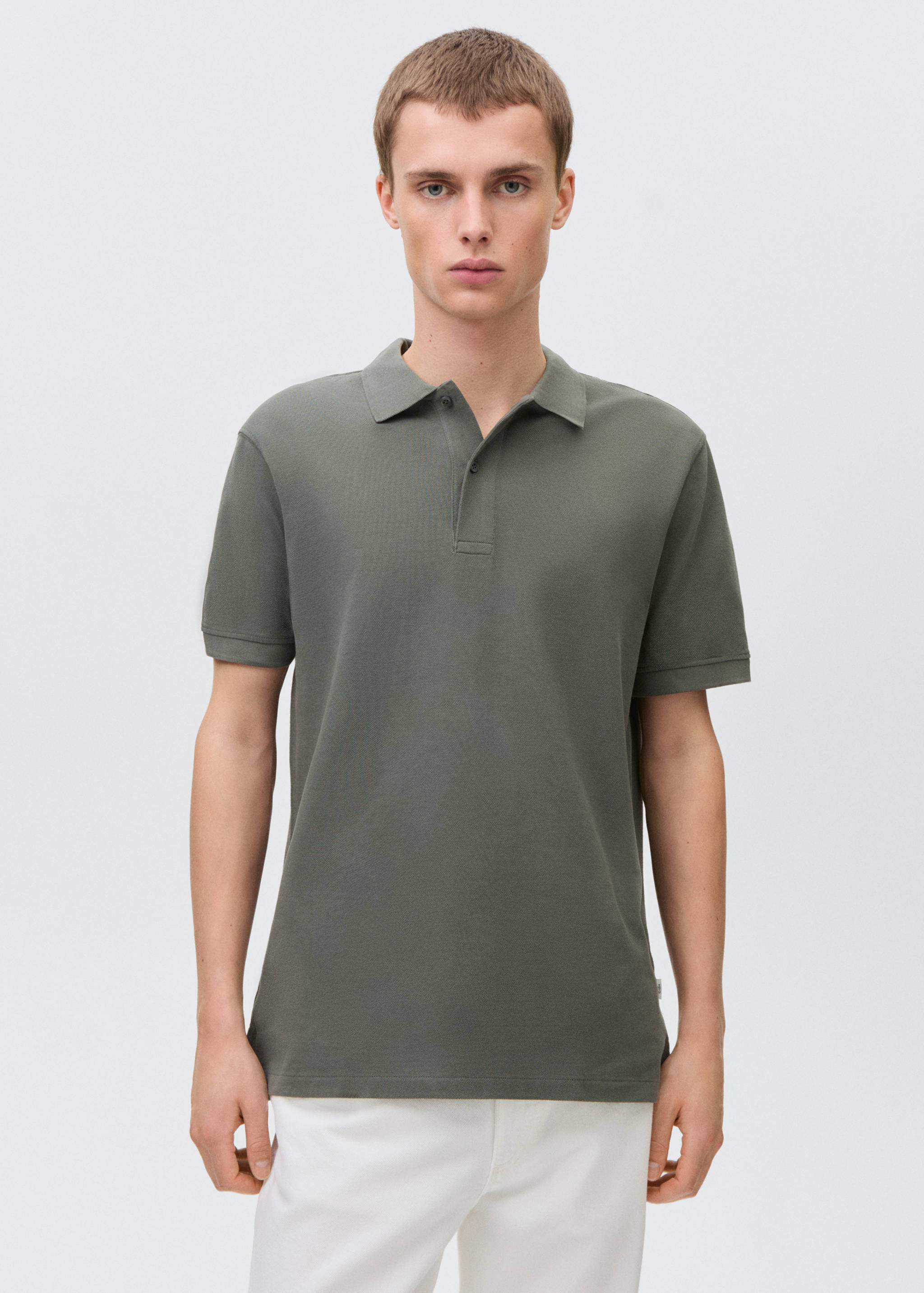 Cotton piqué polo shirt - Medium plane