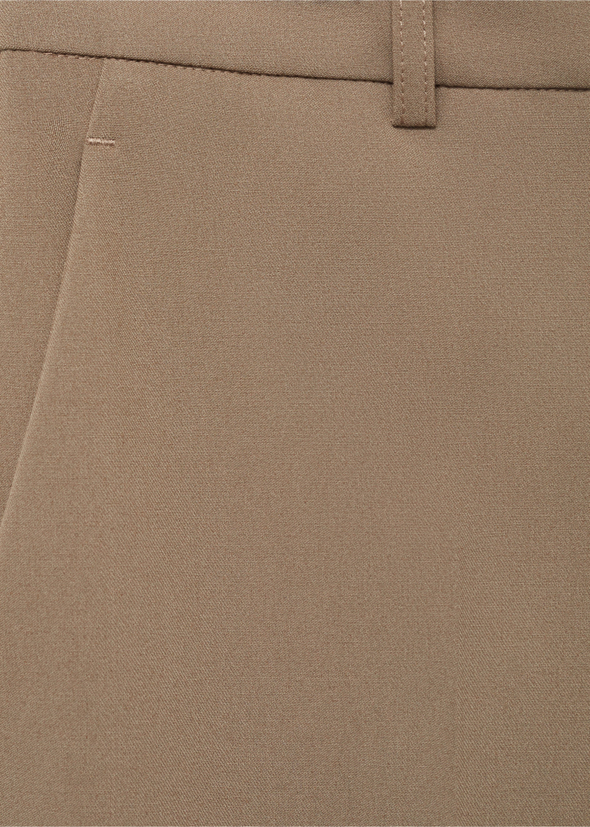 Straight mid-rise trousers - Details of the article 0, Medium Brown. Ref: 87081511-00.