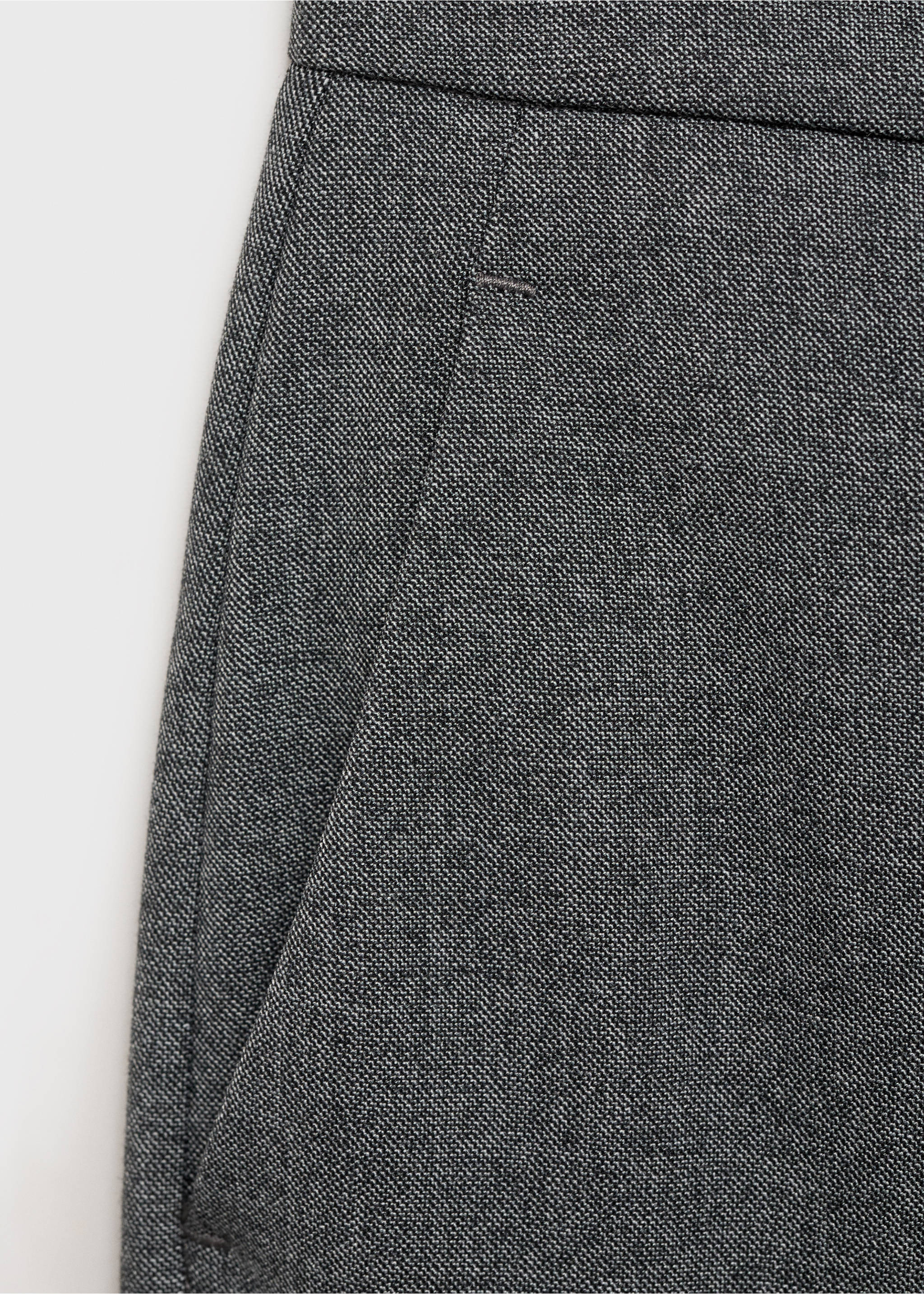 Straight mid-rise pants - Details of the article 0, Grey. Ref: 87081511-00.