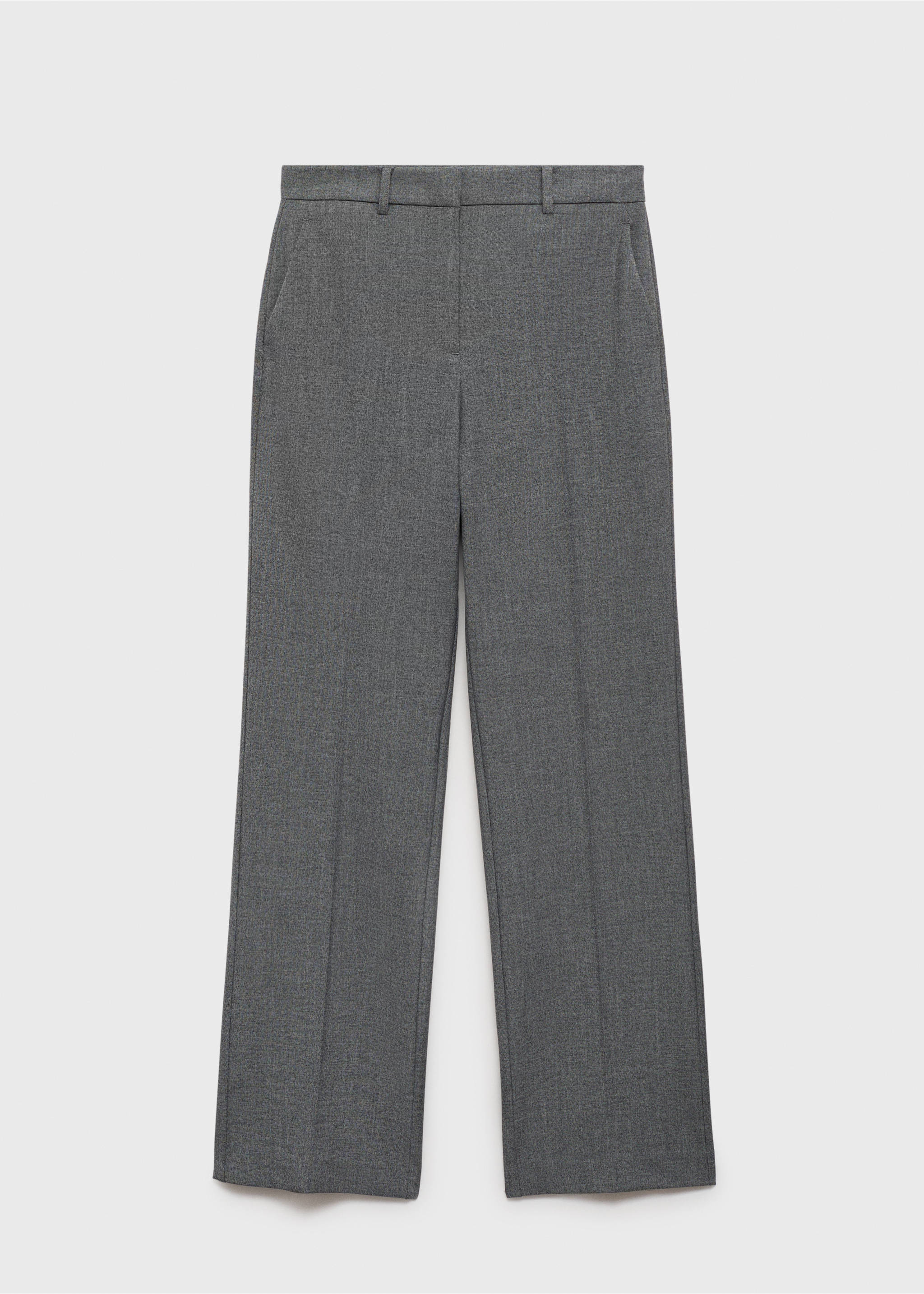Straight mid-rise pants - Article without model, Grey. Ref: 87081511-00.