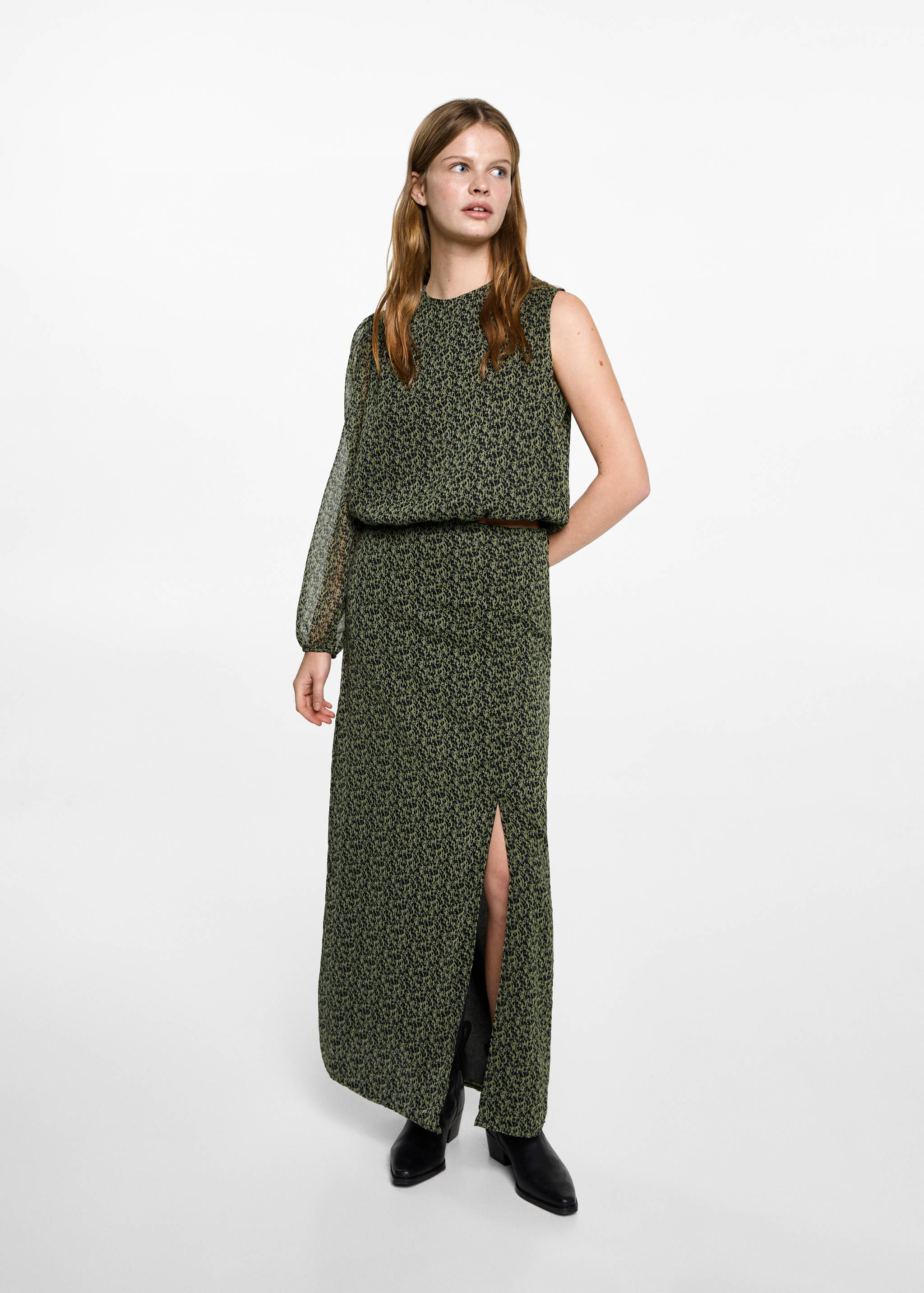 Printed long skirt - General plane