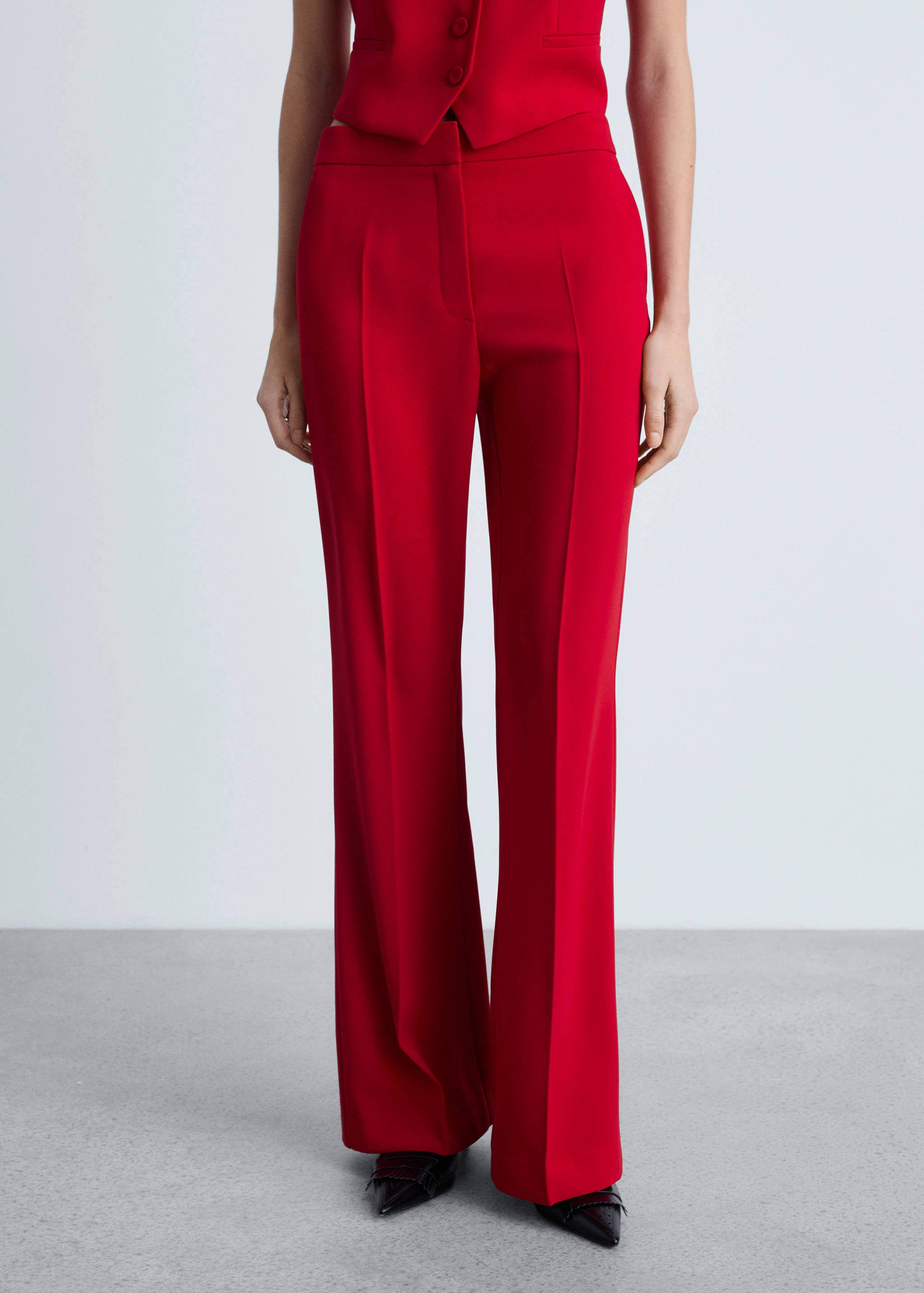 Wide leg suit trousers - Medium plane