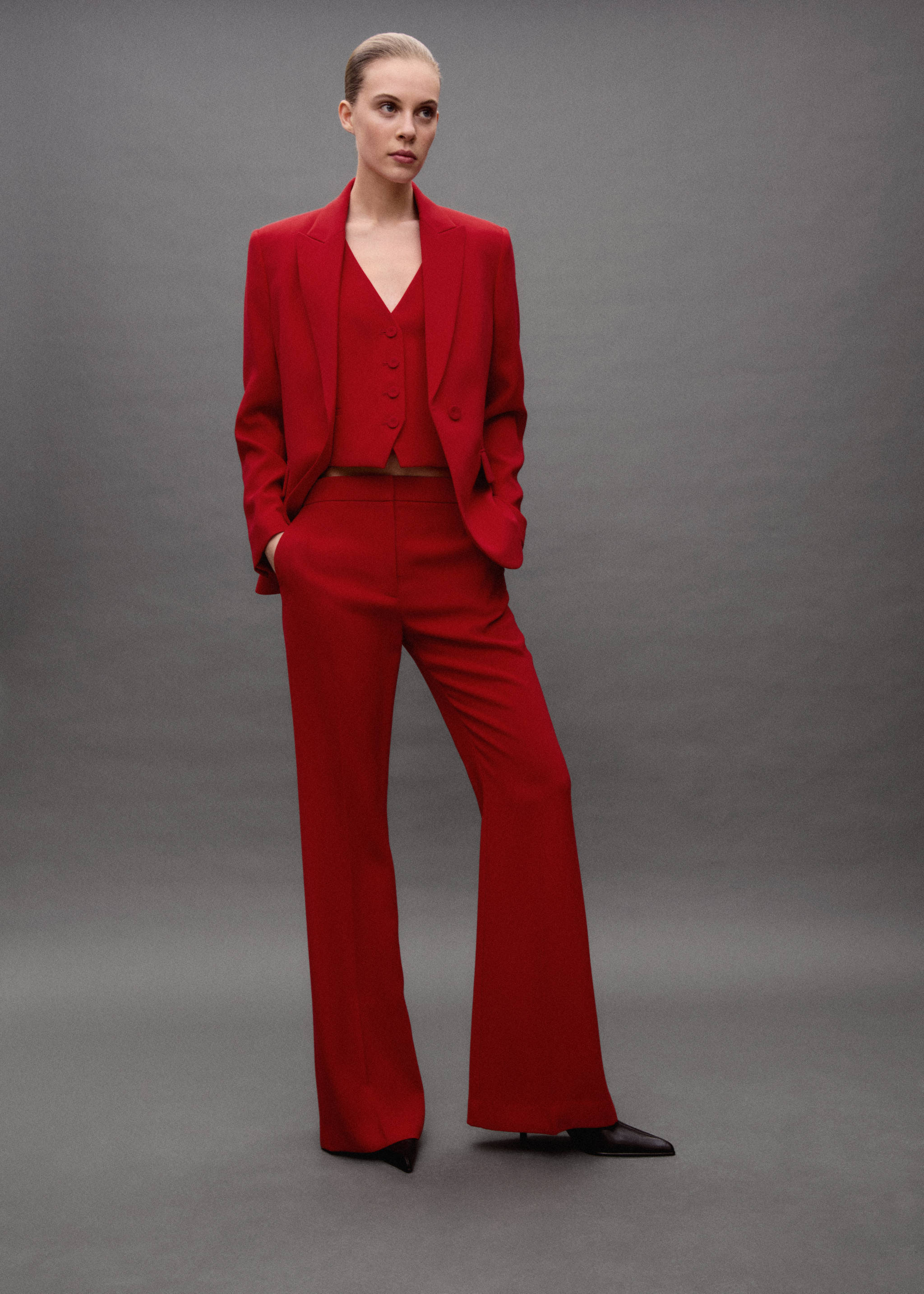 Wide leg suit trousers - Details of the article 6