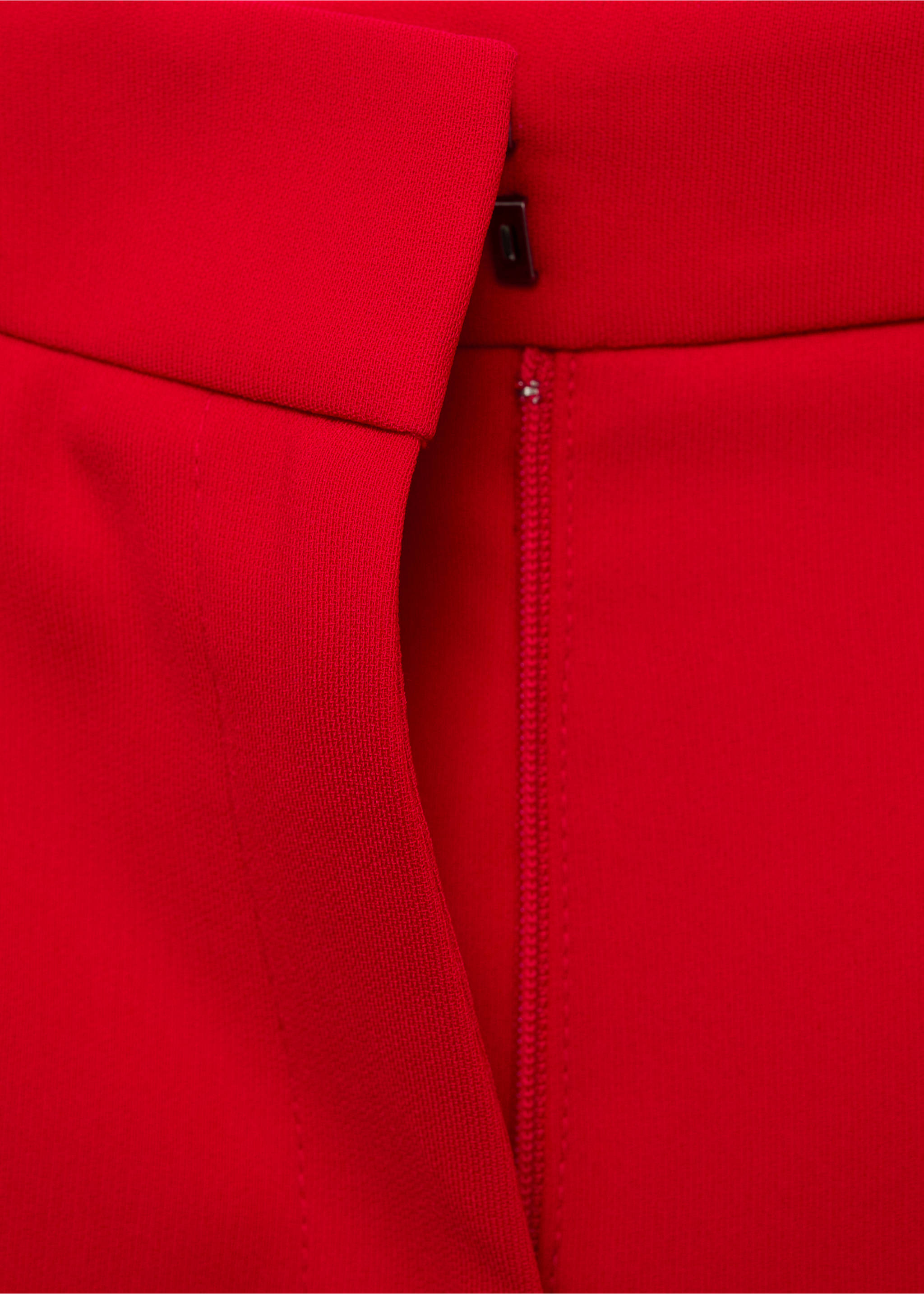 Wide leg suit trousers - Details of the article 8, Red. Ref: 87081518-00.