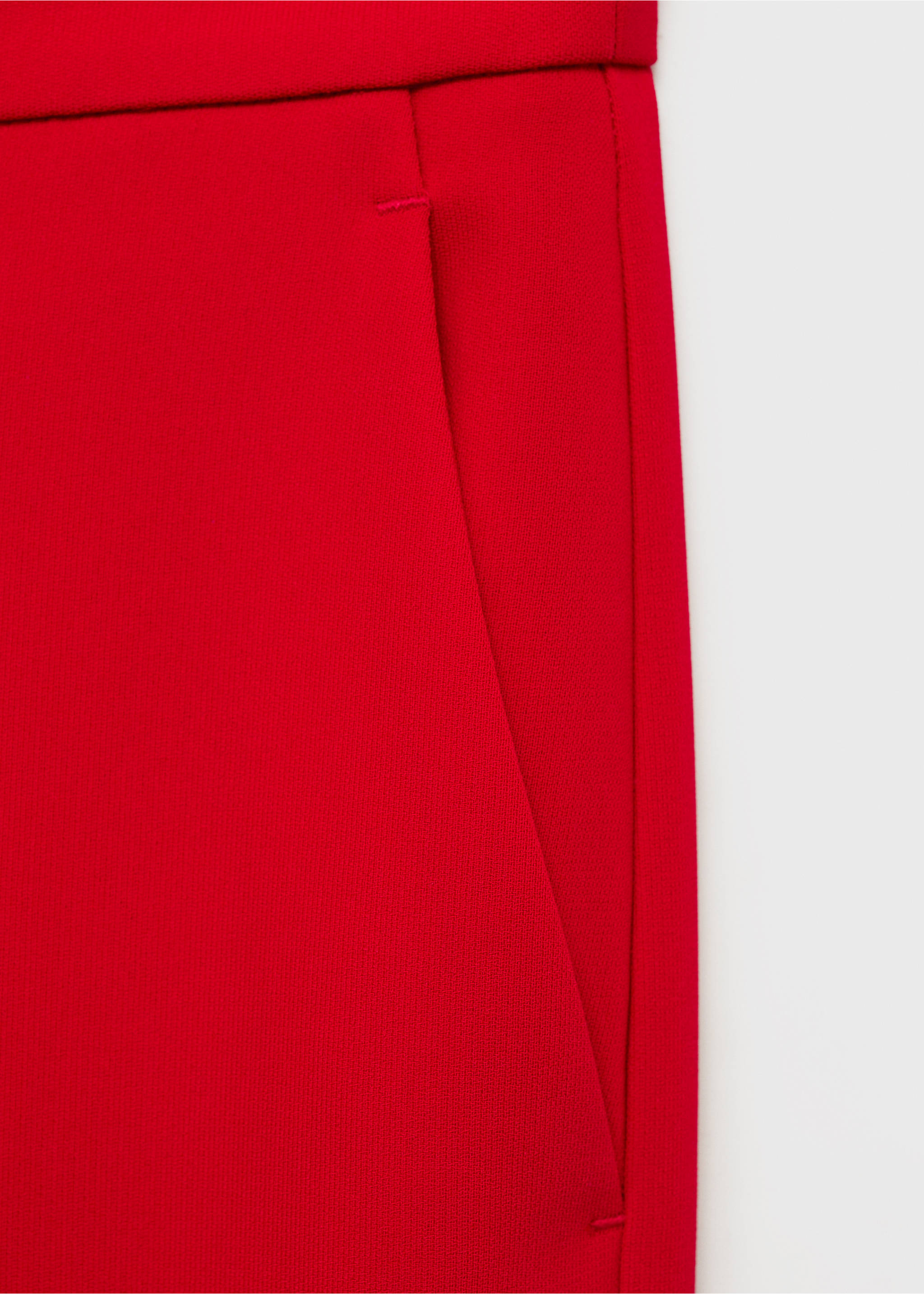 Wide leg suit trousers - Details of the article 0, Red. Ref: 87081518-00.