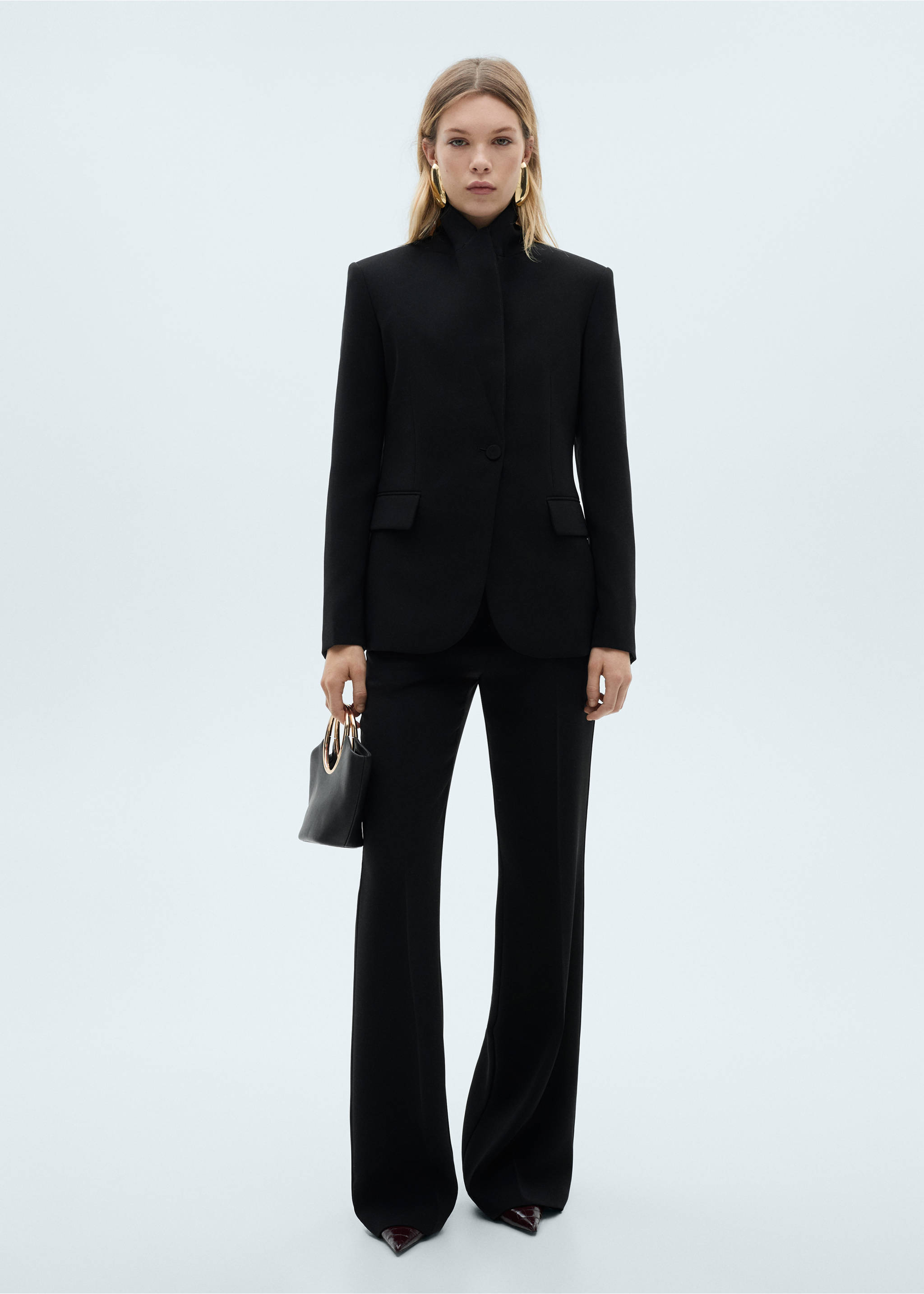 Wide leg suit trousers - General plane, Black. Ref: 87081518-00.