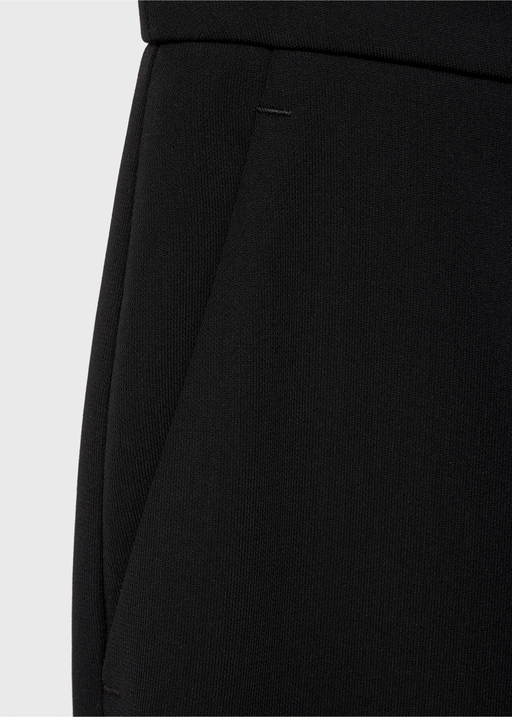 Wide leg suit trousers - Details of the article 8, Black. Ref: 87081518-00.